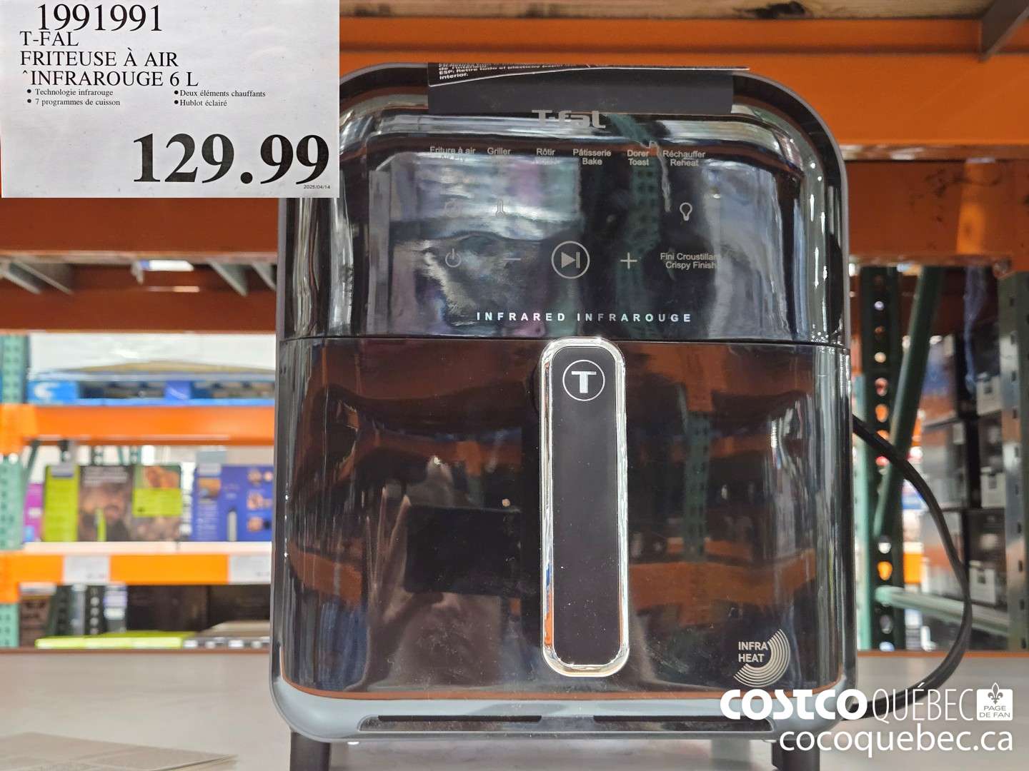 1991991 FRITEUSE A AIR INFRAROUGE 6 L  $129.99