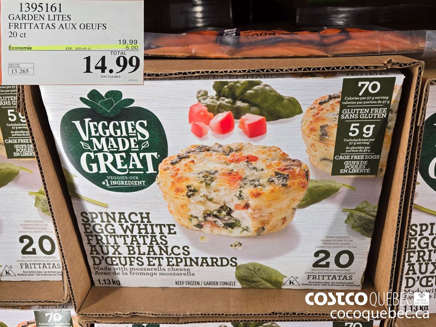 1395161 GARDEN LITES FRITTATAS AUX OEUFS  ($5.00 INSTANT SAVINGS EXPIRES ON 2025-05-11) $14.99