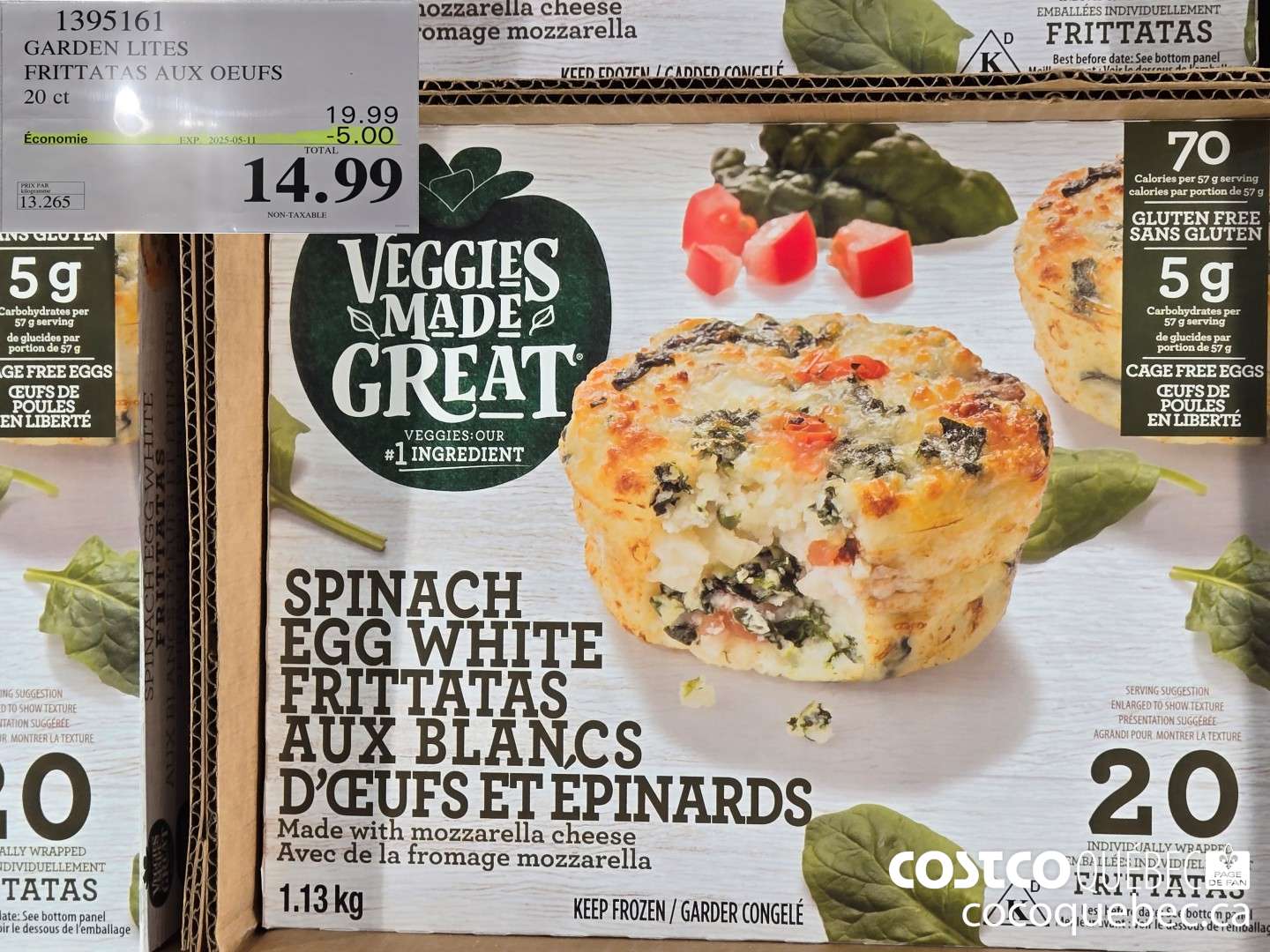 1395161 GARDEN LITES FRITTATAS AUX OEUFS  ($5.00 INSTANT SAVINGS EXPIRES ON 2025-05-11) $14.99