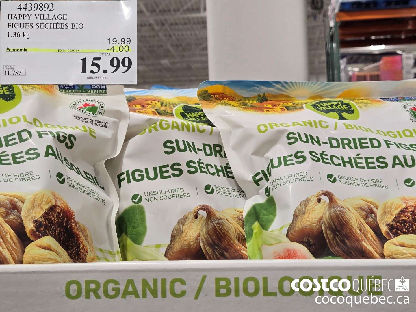 4439892 HAPPY VILLAGE FIGUES SECHEES BIO  ($4.00 INSTANT SAVINGS EXPIRES ON 2025-05-11) $15.99