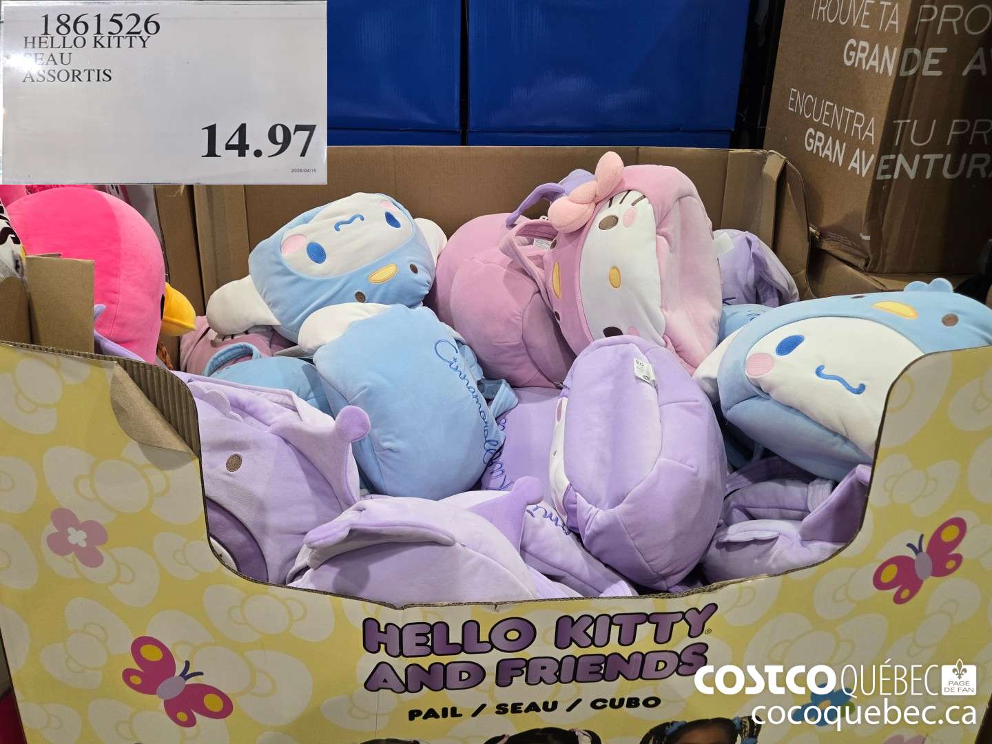 1861526 HELLO KITTY SEAU ASSORTIS  $14.97