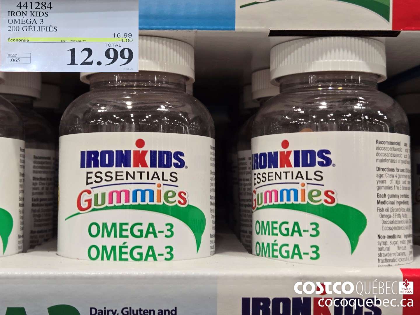 441284 IRON KIDS OMEGA 3 200 GELIFIRS $4.000 OFF ($4.00 INSTANT SAVINGS EXPIRES ON 2025-04-27) $12.99