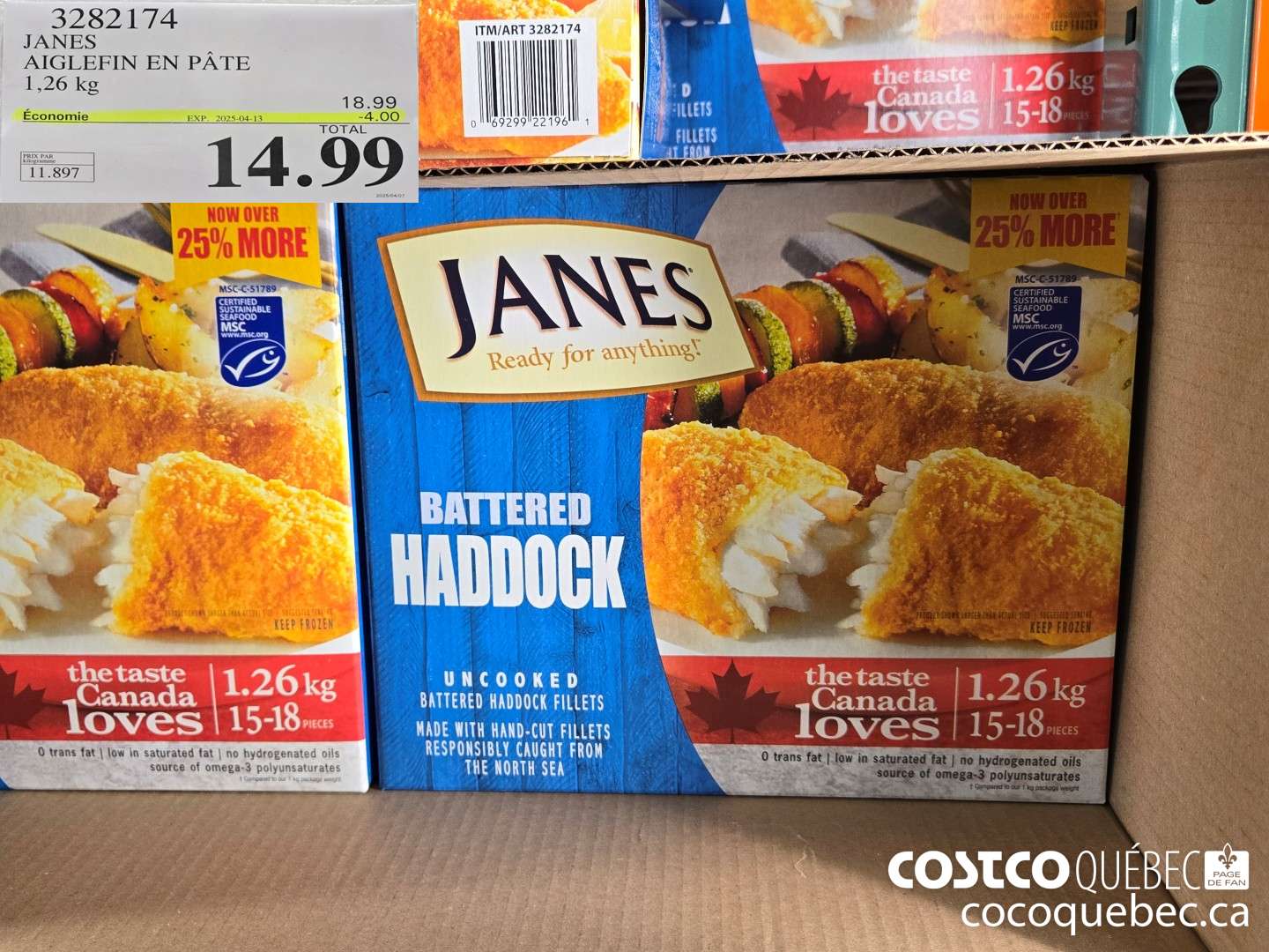 3282174 JANES AIGLEFIN EN PATE 1,26 KG  ($4.00 INSTANT SAVINGS EXPIRES ON 2025-04-13) $14.99