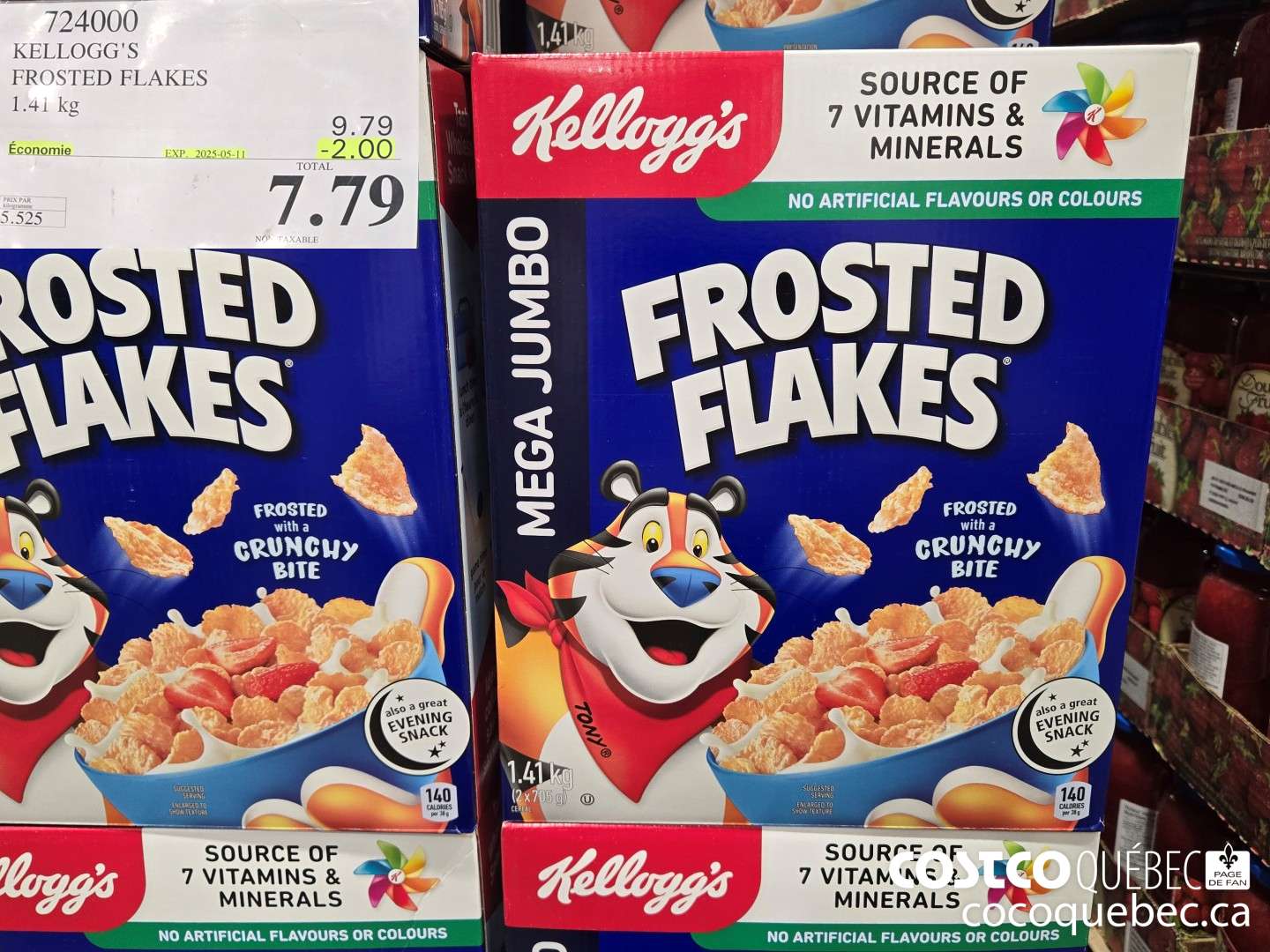 724000 KELLOGG'S FROSTED FLAKES 1.41 KG ($2.00 INSTANT SAVINGS EXPIRES ON 2025-05-11) $7.79