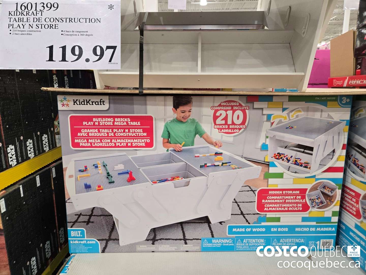 1601399 KIDKRAFT TABLE DE CONSTRUCTION PLAY N STORE $119.97