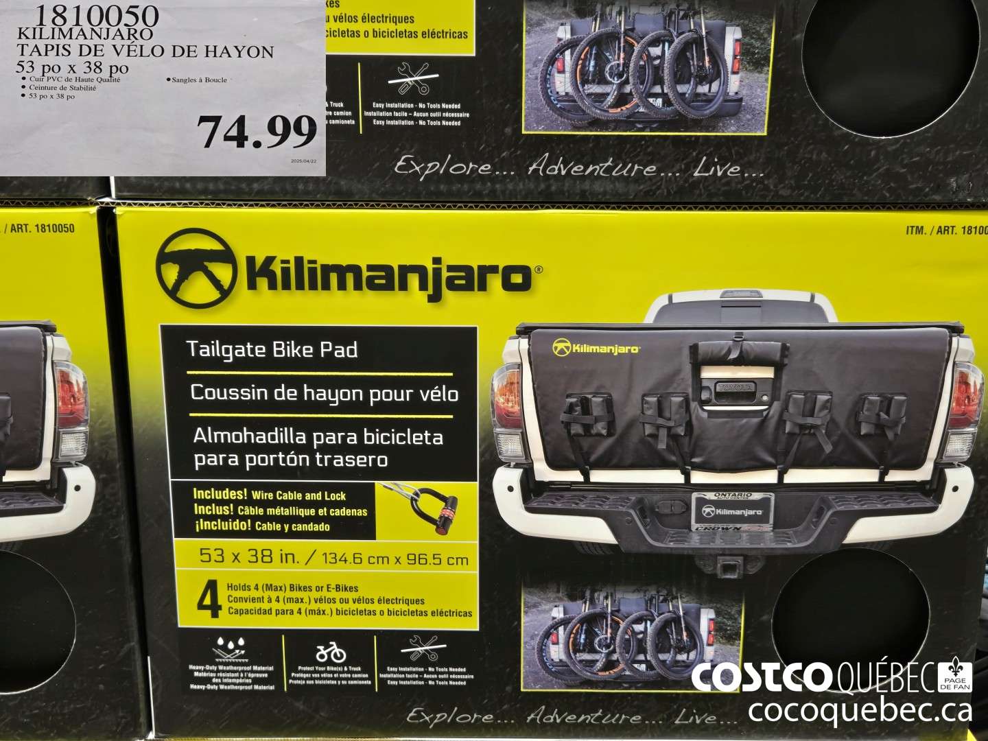 1810050 KILIMANJARO TAPIS DE VELO DE HAYON  $74.99