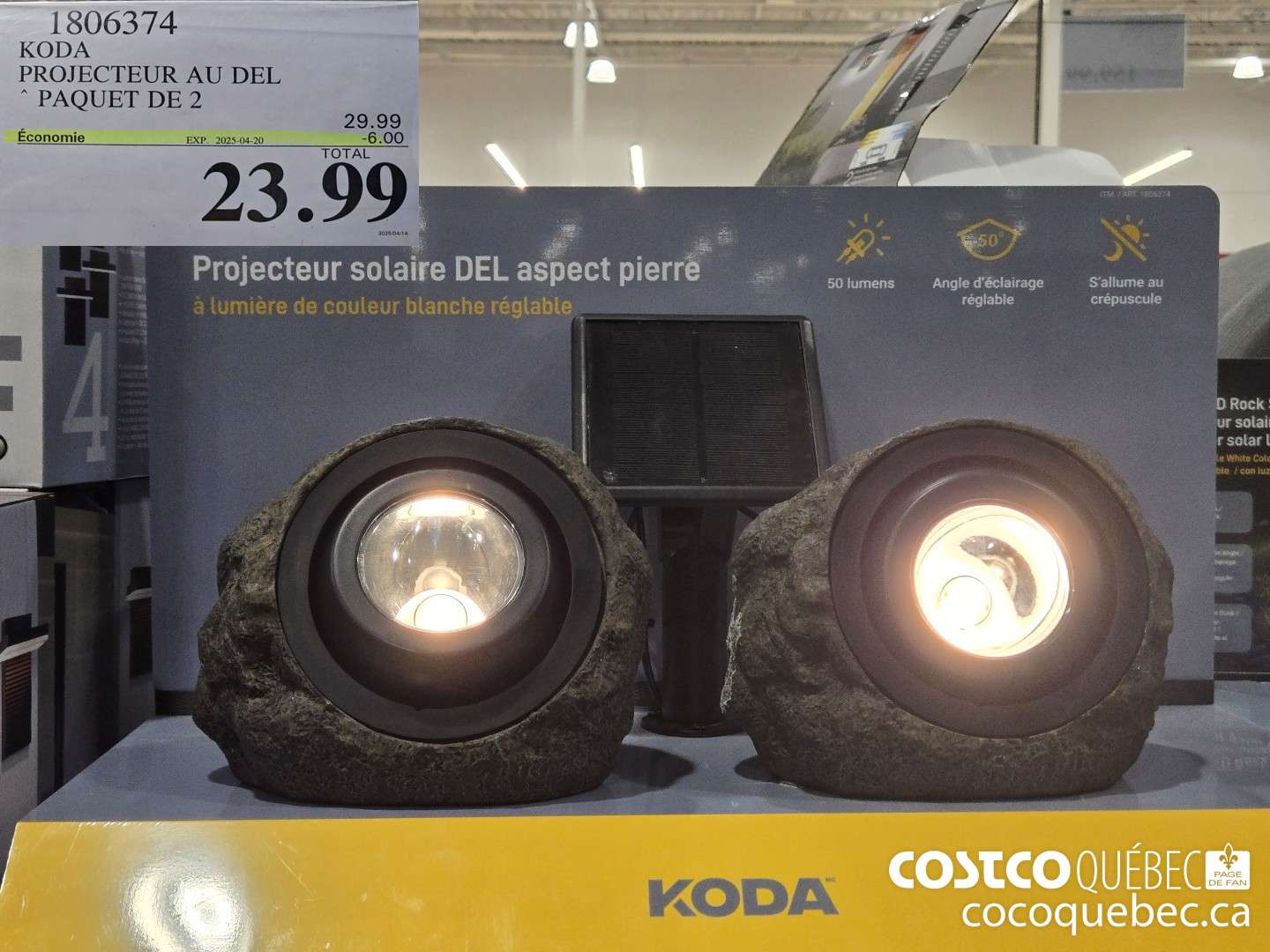 1806374 KODA PROJECTEUR AU DEL * PAQUET DE 2  ($6.00 INSTANT SAVINGS EXPIRES ON 2025-04-20) $23.99