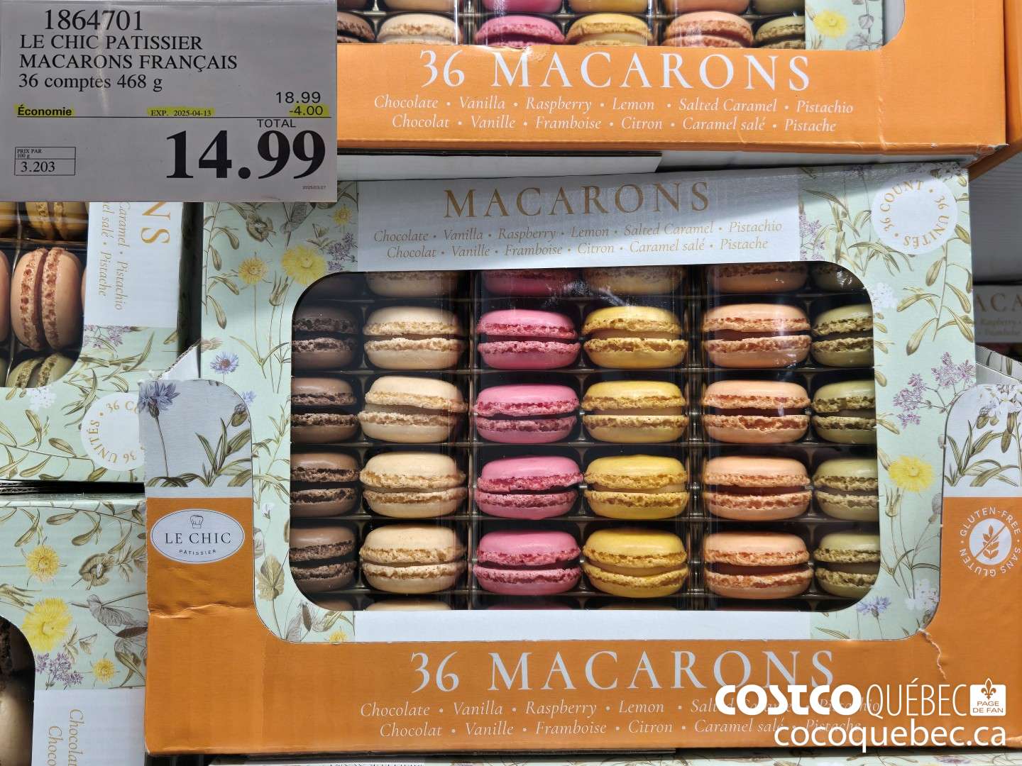 1864701 LE CHIC PATISSIER MACARONS FRANCAIS 36 comptes 468 g  ($4.00 INSTANT SAVINGS EXPIRES ON 2025-04-13) $14.99