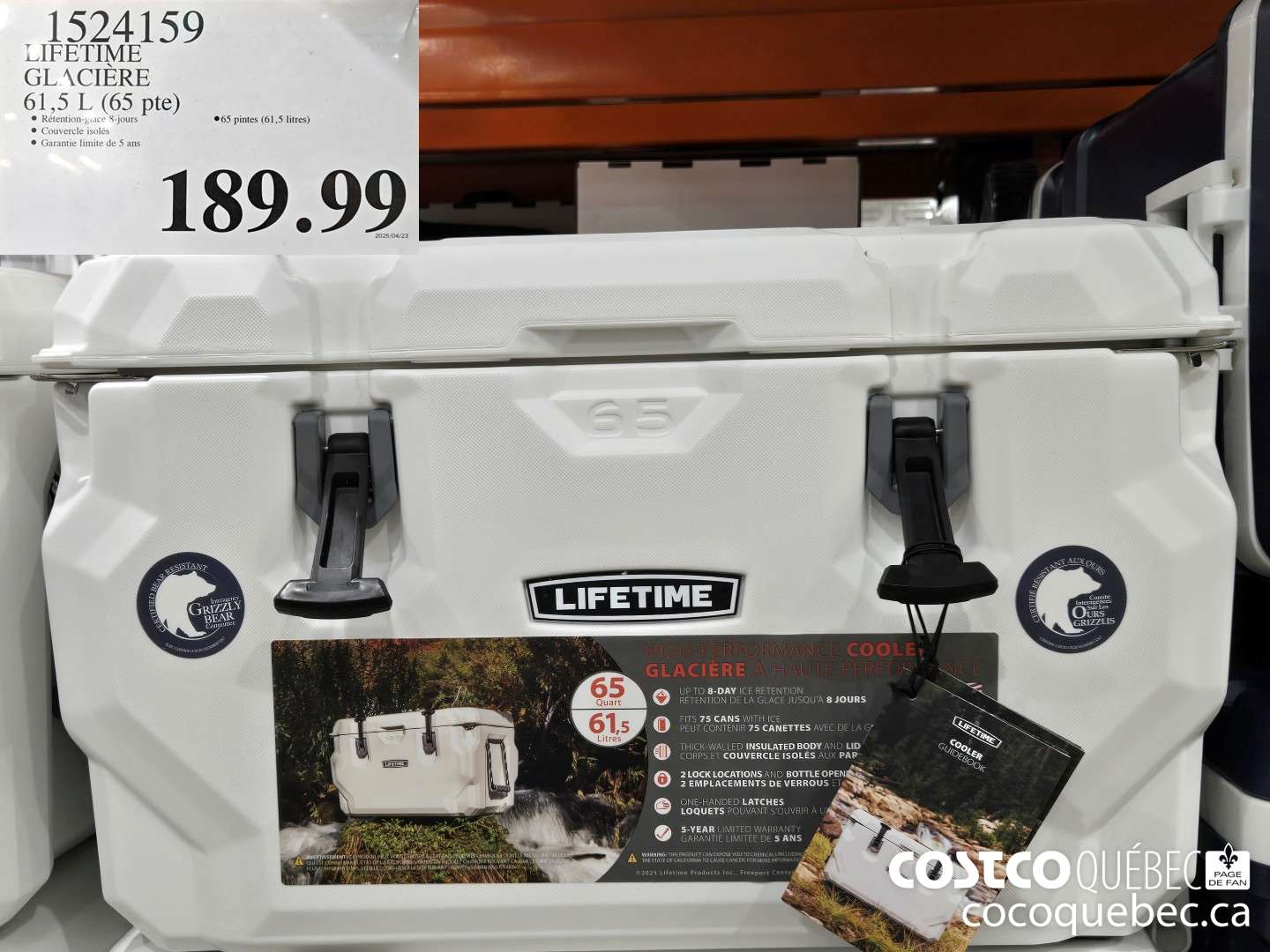 1524159 LIFETIME GL ACIERE  $189.99