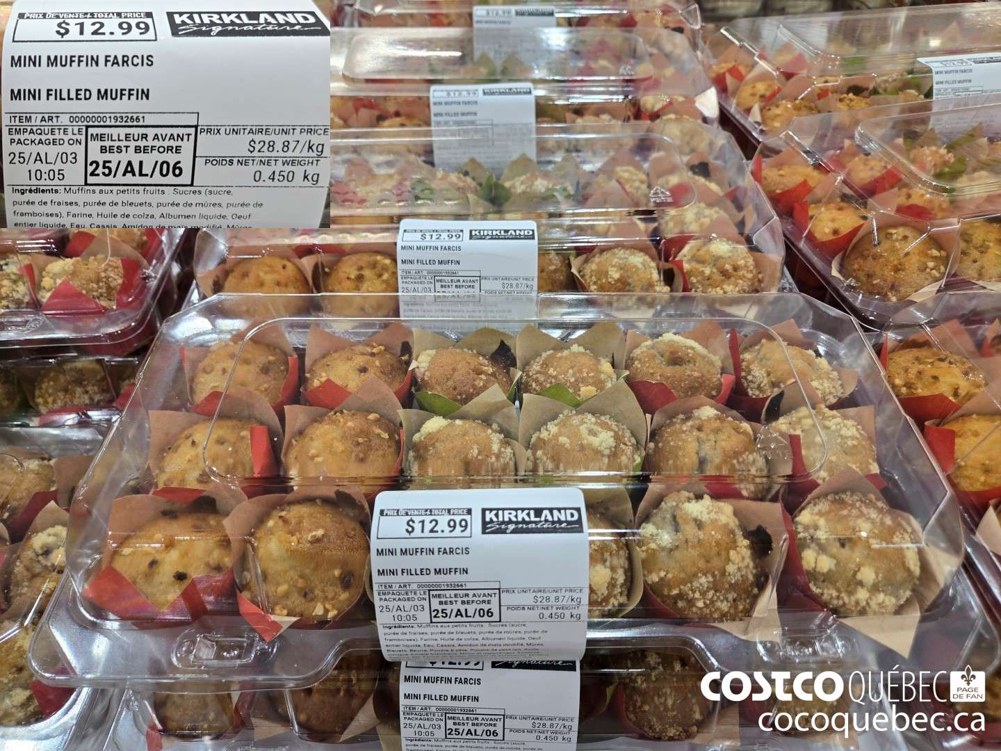 1932661 MINI MUFFIN FARCIS MINI FILLED MUFFIN  $12.99