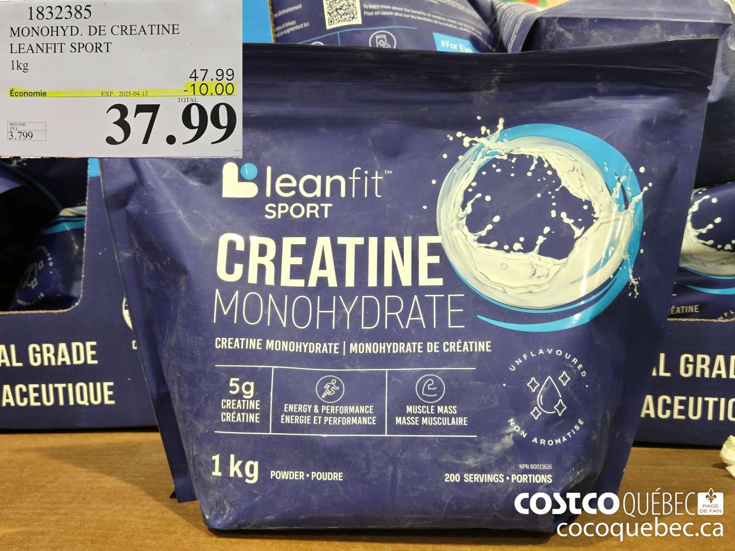1832385 MONOHYD. DE CREATINE LEANFIT SPORT  ($10.00 INSTANT SAVINGS EXPIRES ON 2025-04-13) $37.99
