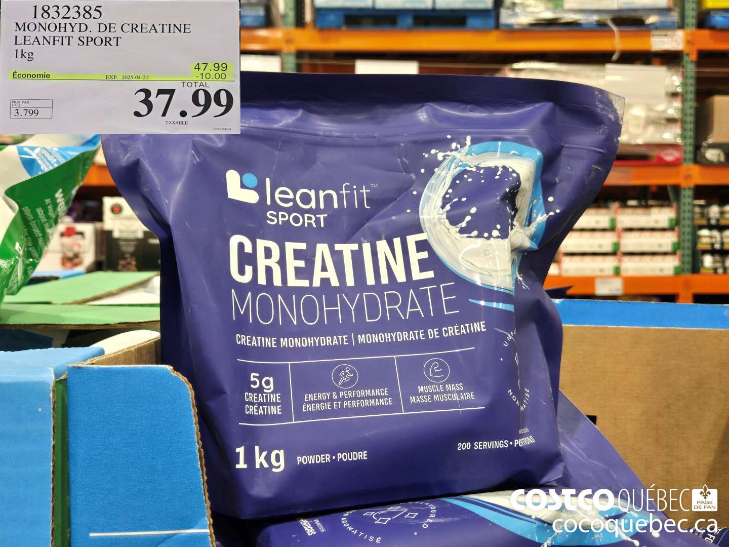 1832385 MONOHYD. DE CREATINE LEANFIT SPORT  ($10.00 INSTANT SAVINGS EXPIRES ON 2025-04-20) $37.99