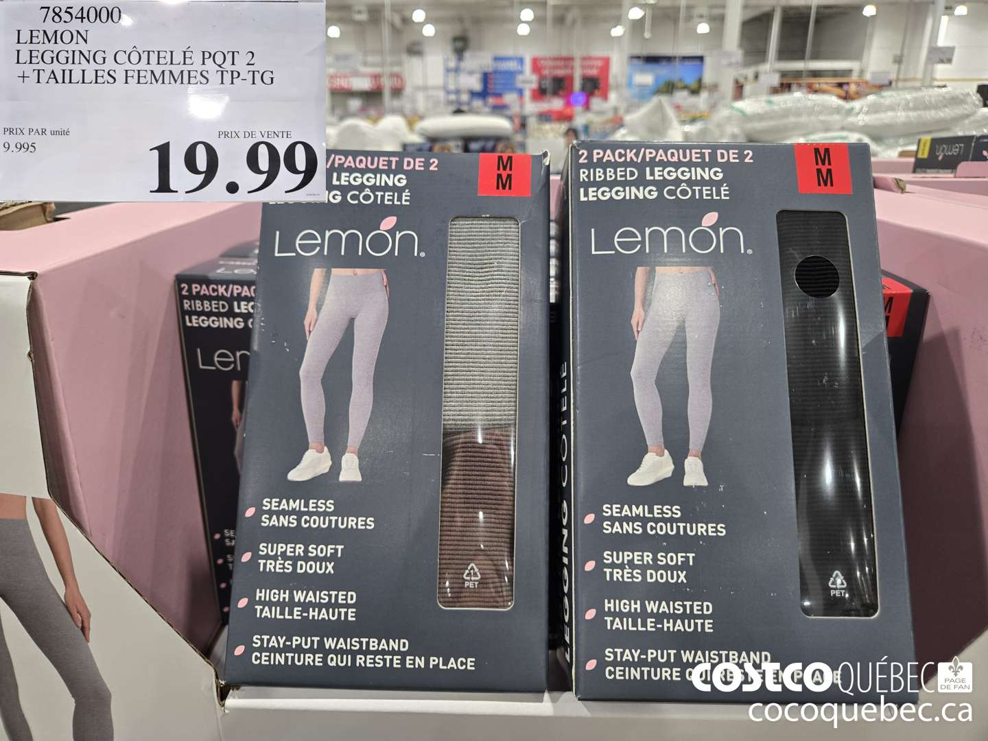 7854000 MON << LEGGING COTELE POQT 2 +TAILLES FEMMES TP-TG  $19.99