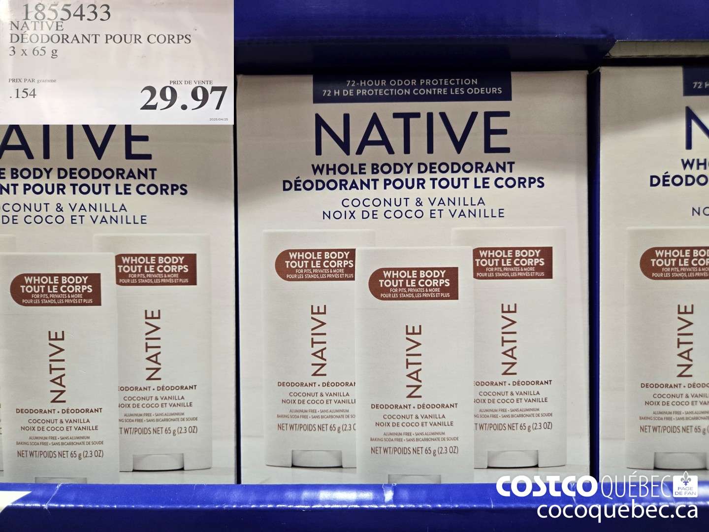 1855433 NATIVE DEODORANT 3x65 g 2025-04-13 $29.97