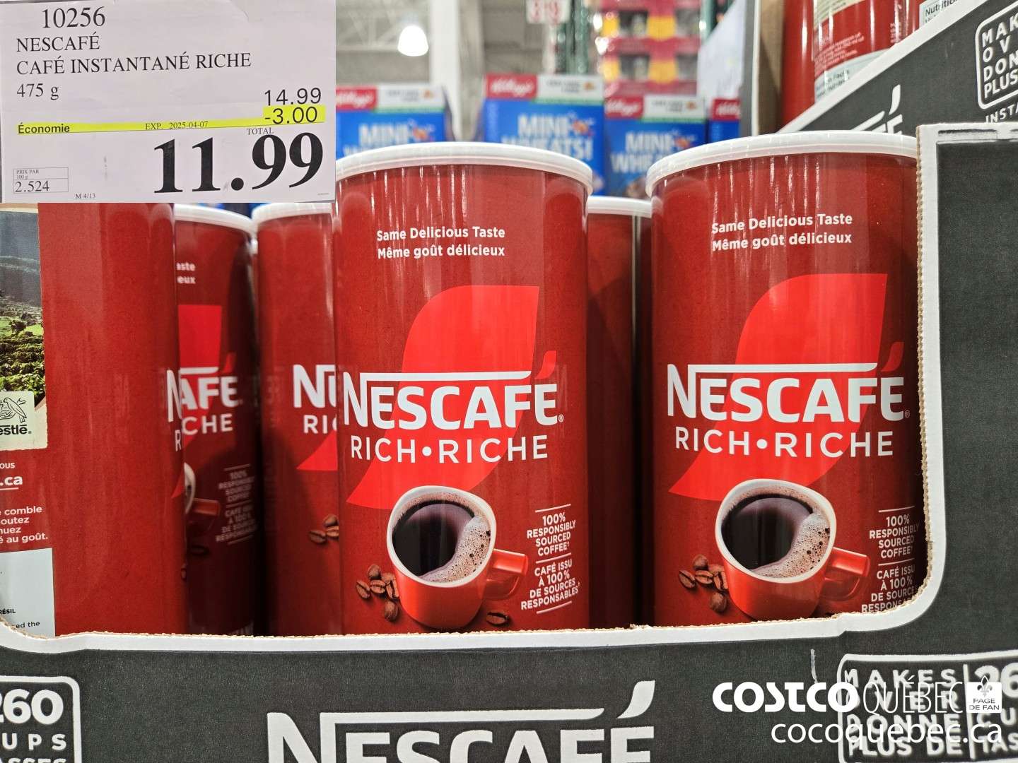 10256 NESCAFE CAFE INSTANT ($3.00 INSTANT SAVINGS EXPIRES ON 2025-04-07) $11.99