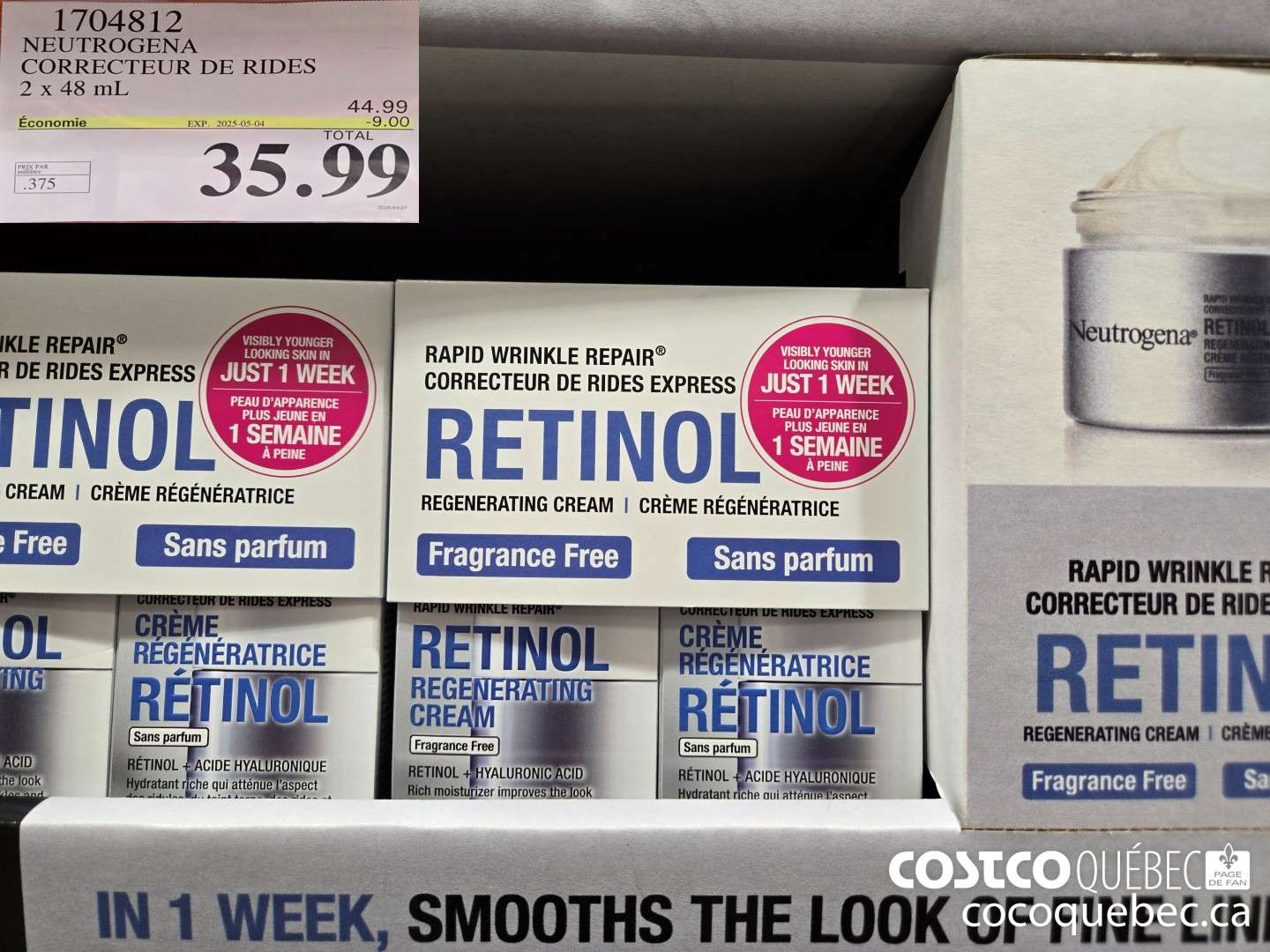 1704812 NEUTROGENA CORRECTEUR DE RIDES 2x 48 mL  ($9.00 INSTANT SAVINGS EXPIRES ON 2025-05-04) $35.99