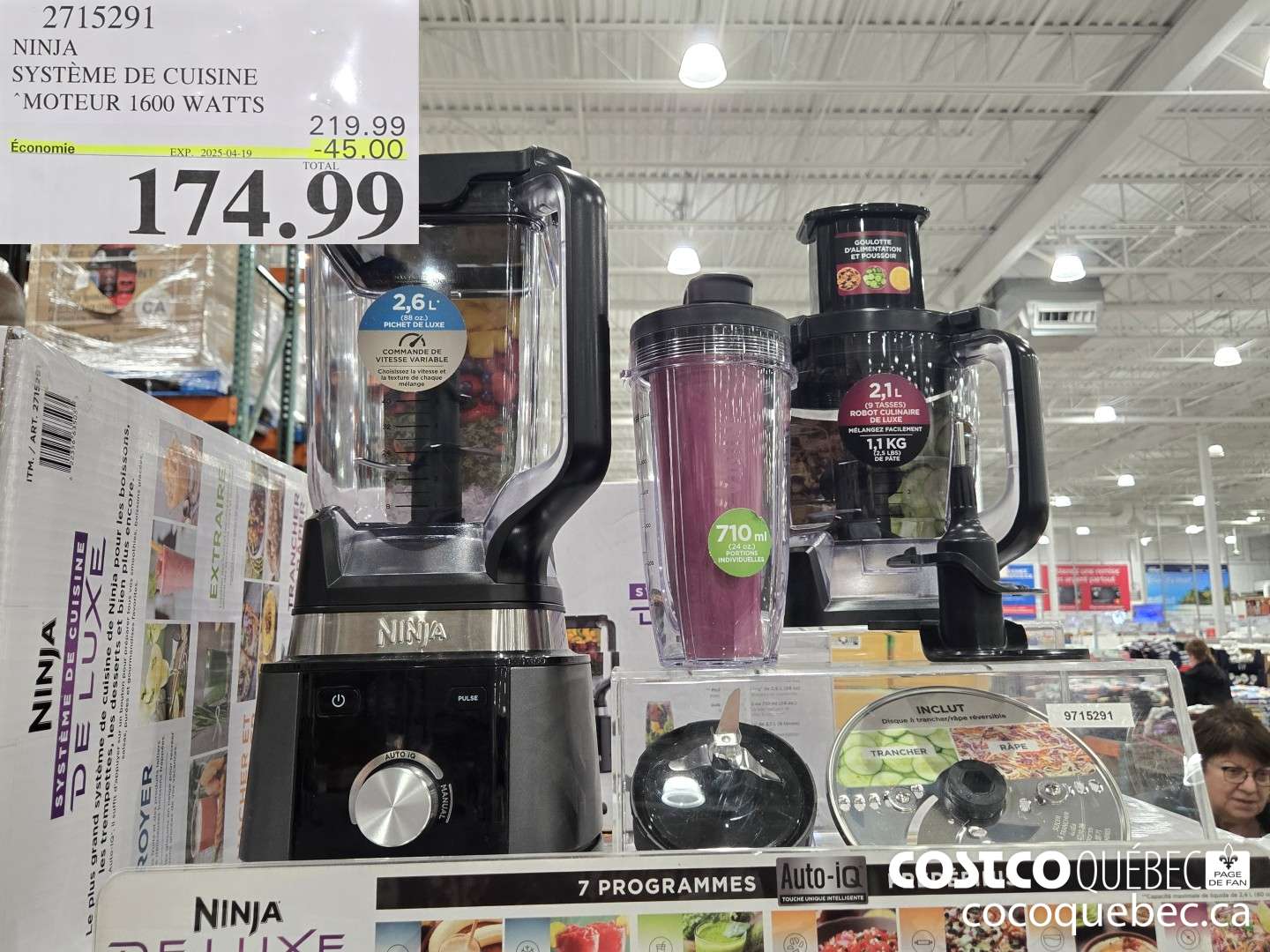 2715291 NINJA SYSTEME DE CUISINE  ($40.00 INSTANT SAVINGS EXPIRES ON 2025-04-19) $174.99