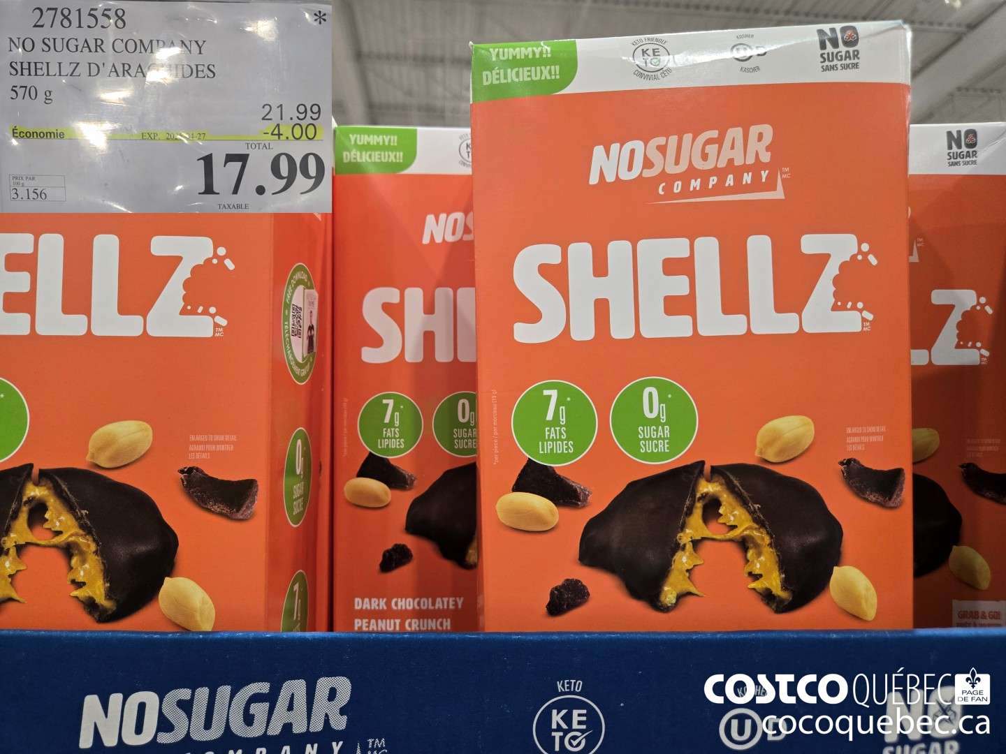 2781558 NO SUGAR COMPANY SHELLZ D'ARACHIDES  ($4.00 INSTANT SAVINGS EXPIRES ON 2025-04-27) $17.99