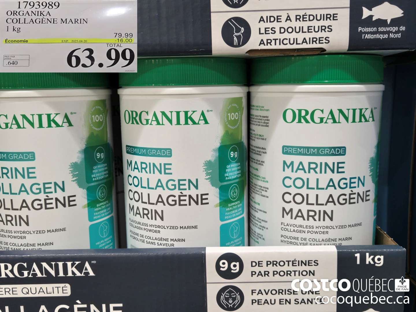 1793989 ORGANIKA COLLAGENE MARIN  ($16.00 INSTANT SAVINGS EXPIRES ON 2025-04-20) $63.99
