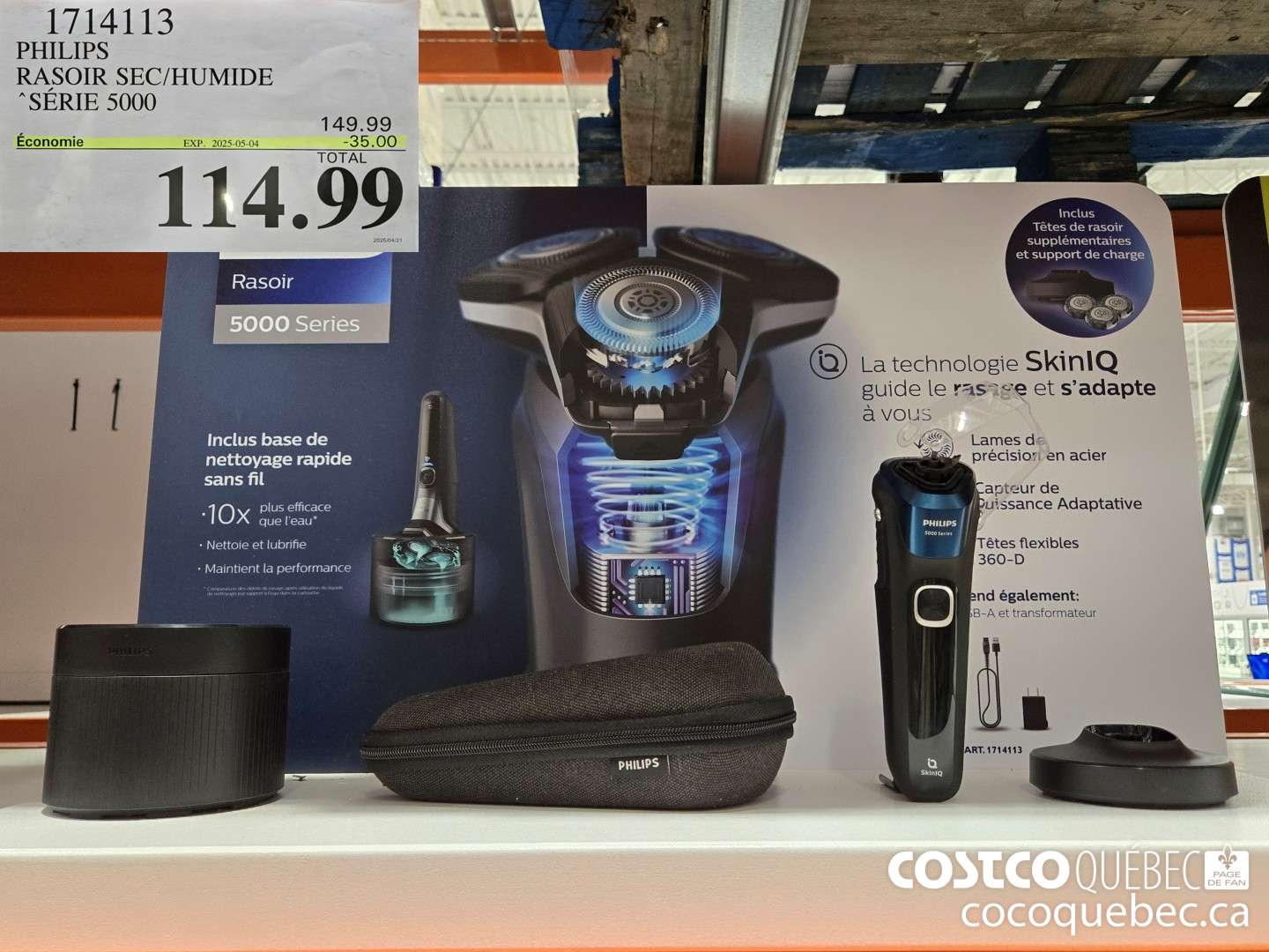 1714113 PHILIPS RASOIR SEC/HUMIDE SERIE 5000 ($35.00 INSTANT SAVINGS EXPIRES ON 2025-05-04) $114.99