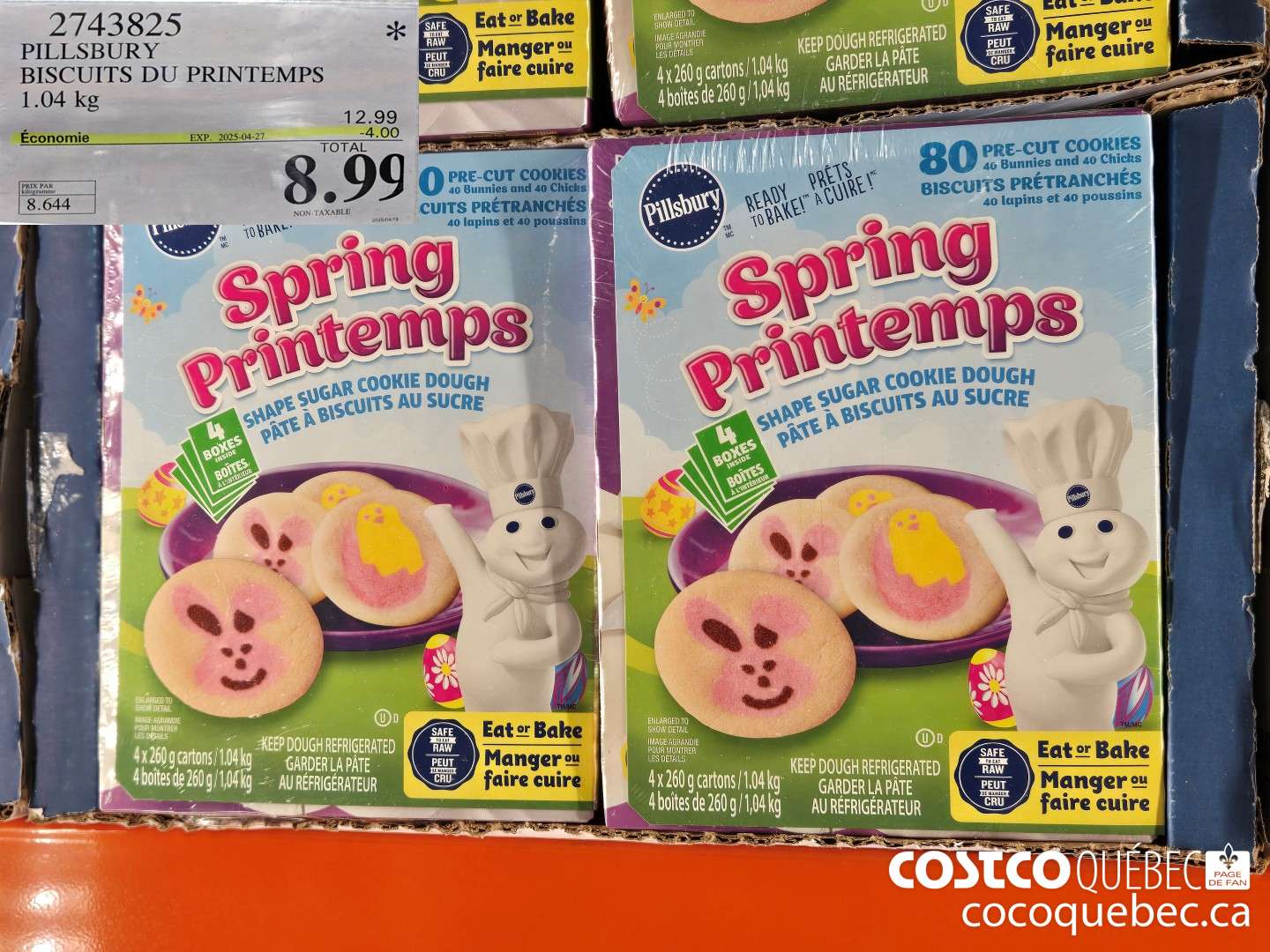 2743825 PILLSBURY BISCUITS DU PRINTEMPS 1.04 kg  ($4.00 INSTANT SAVINGS EXPIRES ON 2025-04-27) $8.99