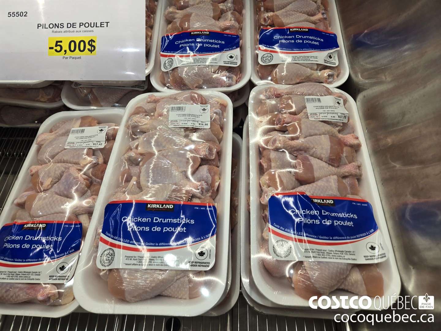 55502 PILONS DE POULET  ($5.00 INSTANT SAVINGS)