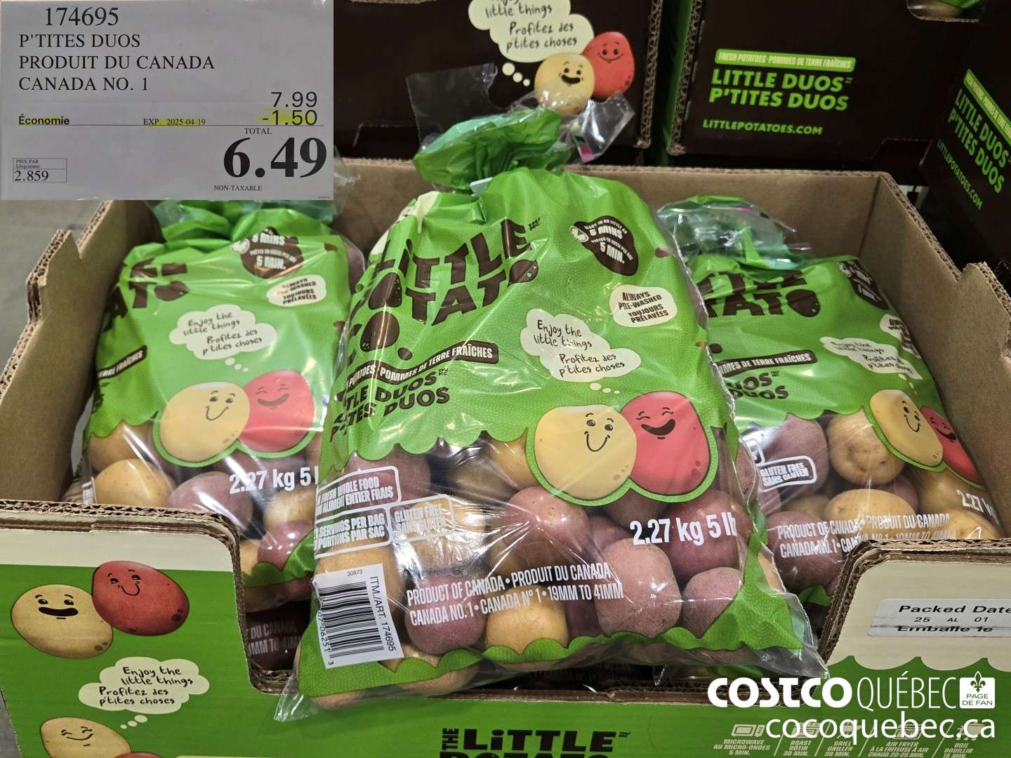 174695 P'TITES DUOS PRODUIT DU CANADA ($1.50 INSTANT SAVINGS EXPIRES ON 2025-04-19) $6.49