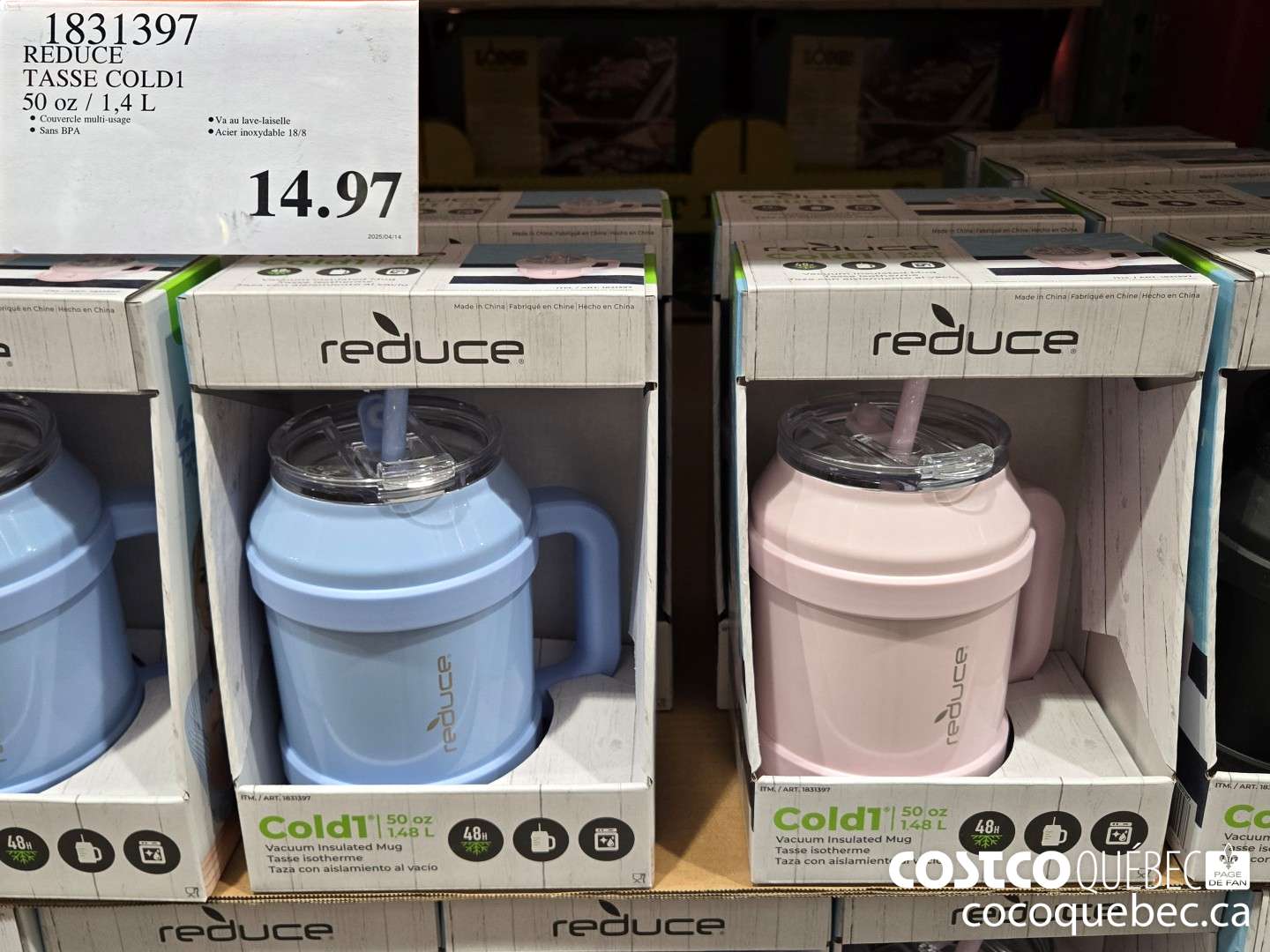 1831397 REDUCE TASSE COLD1 50 OZ / 1.4L  $14.97