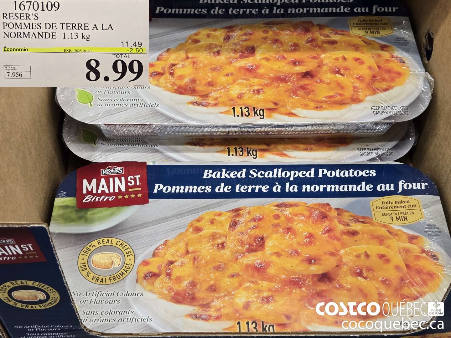 1670109 RESER'S POMMES DE TERRE A LA NORMANDE 1.13 kg  ($2.50 INSTANT SAVINGS EXPIRES ON 2025-04-20) $8.99