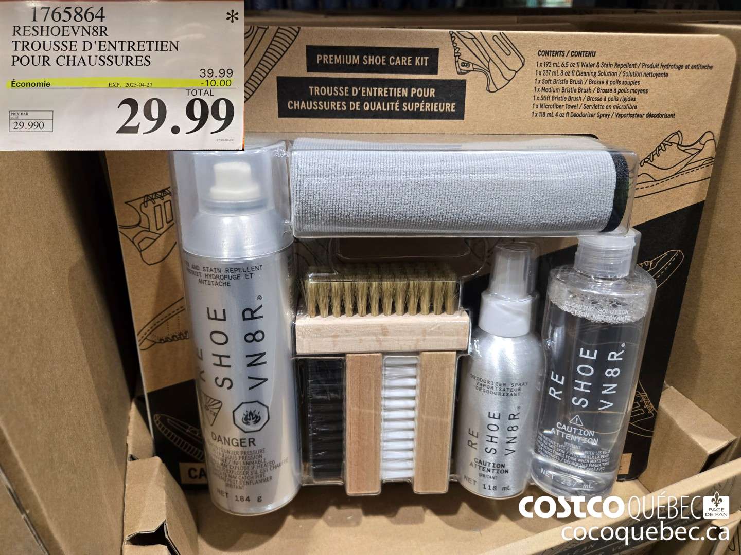 1765864 RESHOEVN8R TROUSSE D'ENTRETIEN POUR CHAUSSURES  ($10.00 INSTANT SAVINGS EXPIRES ON 2025-04-27) $29.99