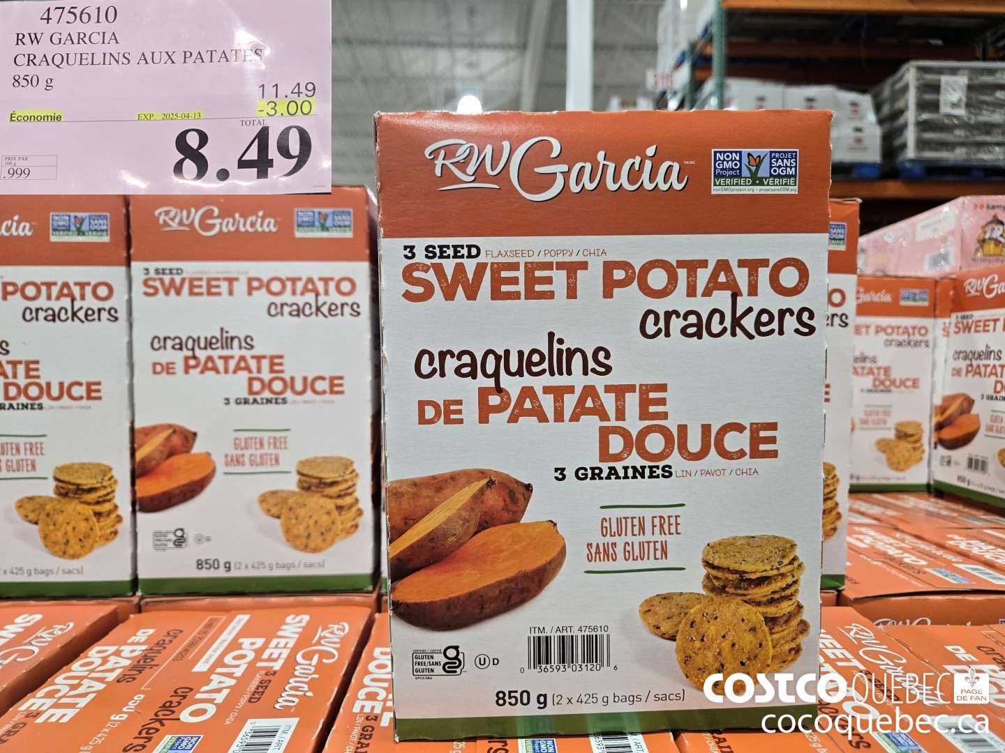 475610 RW GARCIA CRAQUELINS AUX PATATES 850g  $3.00OFF (EXPIRES ON 2025-04-13) $8.49