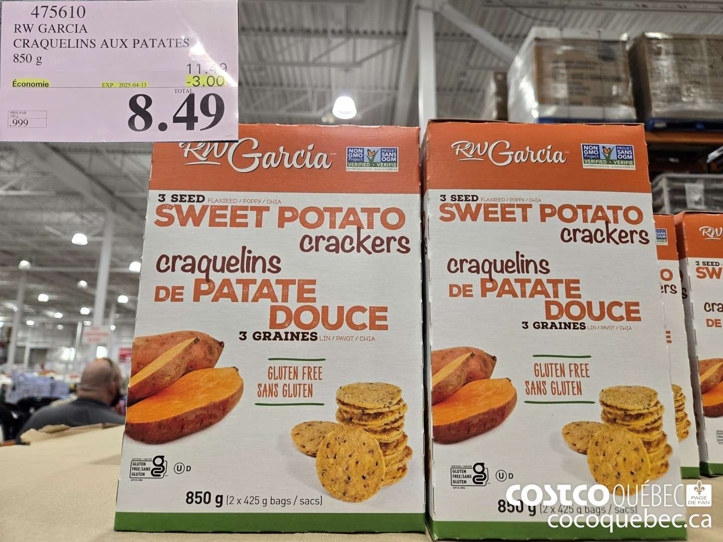 475610 RW GARCIA CRAQUELINS AUX PATATES 850g  $3.00OFF ($2.50 INSTANT SAVINGS EXPIRES ON 2025-04-13) $8.49