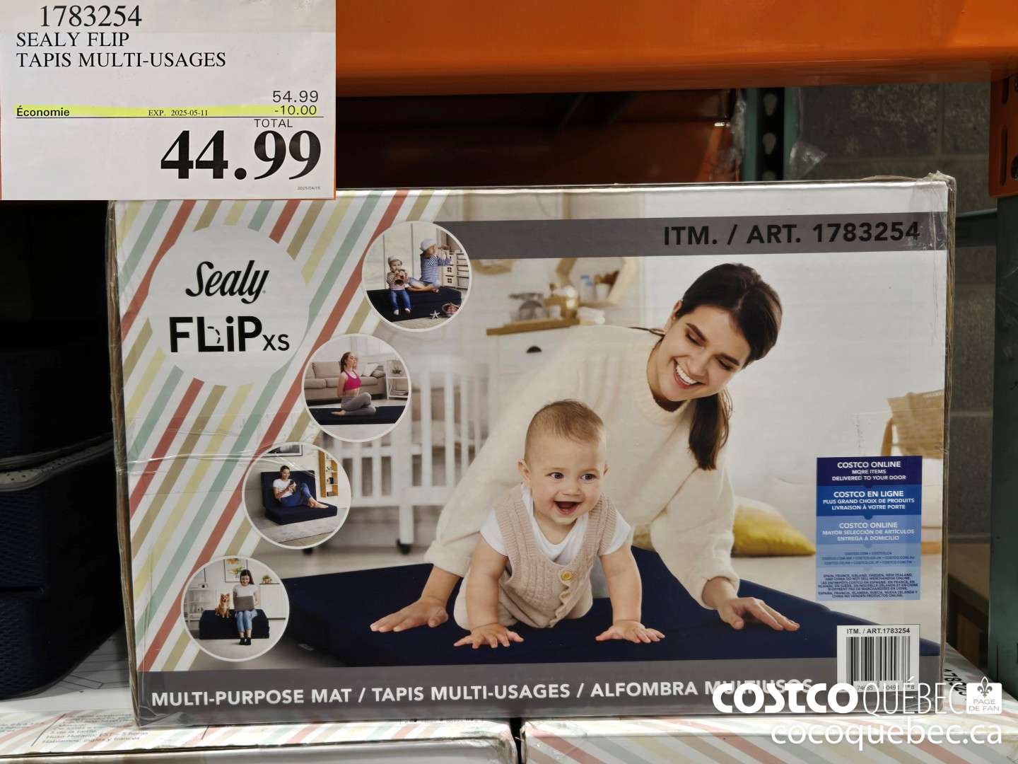 1783254 SEALY FLIP TAPIS MULTI-USAGES  ($10.00 INSTANT SAVINGS EXPIRES ON 2025-05-11) $44.99