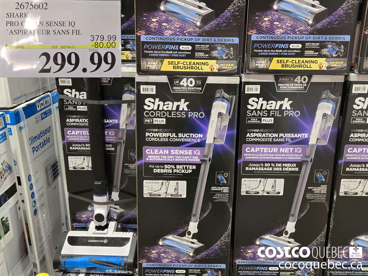 2675602 SHARK PRO CLEAN SENSE IQ ‘ASPIRATEUR SANS FIL  ($80.00 INSTANT SAVINGS EXPIRES ON 2025-04-13) $299.99