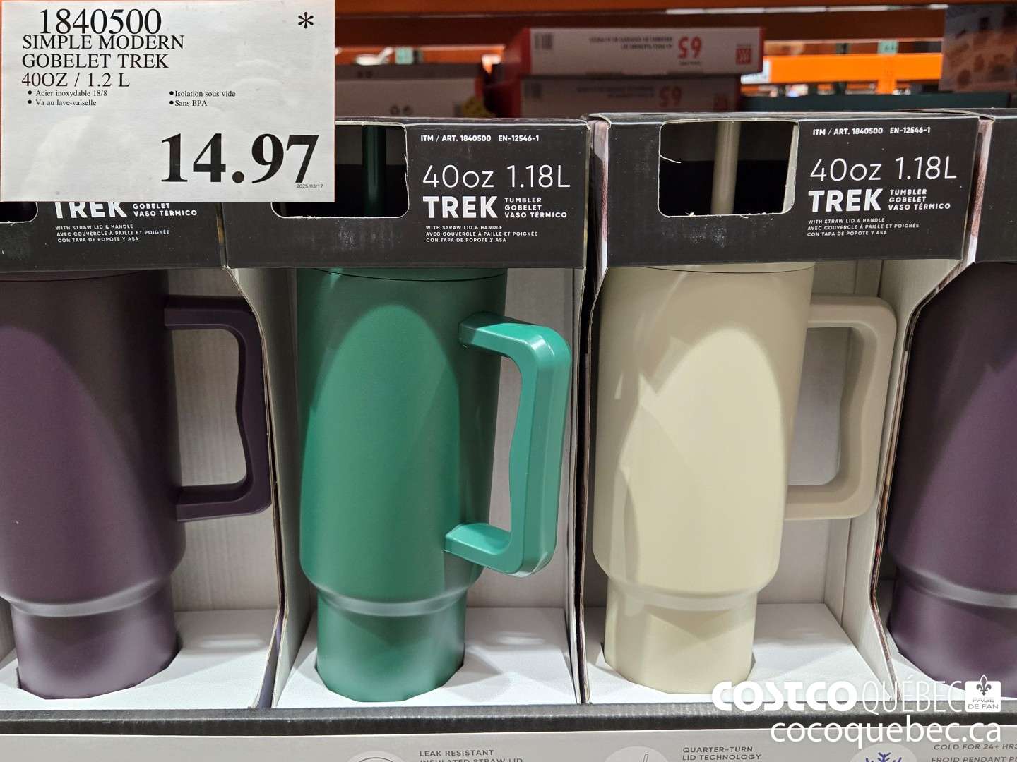 1840500 SIMPLE MODERN GOBELET TREK 40 OZ /1.2 L  $14.97