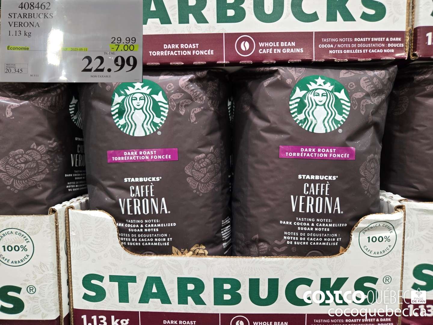 408462 STARBUCKS VERONA 1.13 KG ($7.00 INSTANT SAVINGS EXPIRES ON 2025-05-11) $22.99