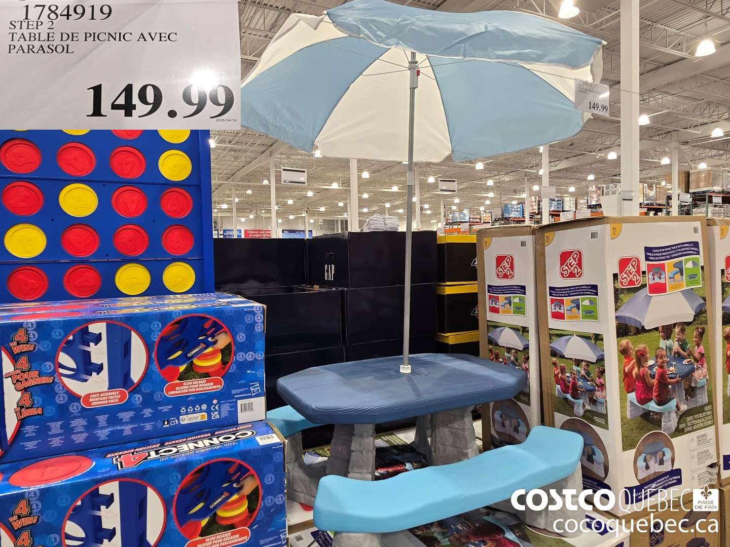 1784919 STEP 2 TABLE DE PICNIC AVEC PARASOL  $149.99