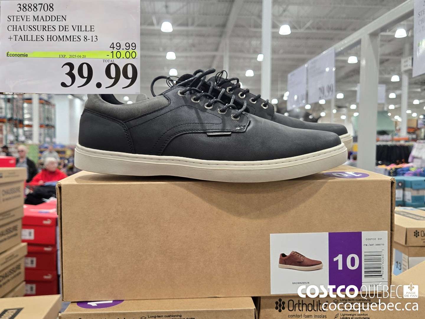 3888708 STEVE MADDEN CHAUSSURES DE VILLE +TAILLES HOMMES 8-13  ($10.00 INSTANT SAVINGS EXPIRES ON 2025-04-20) $39.99