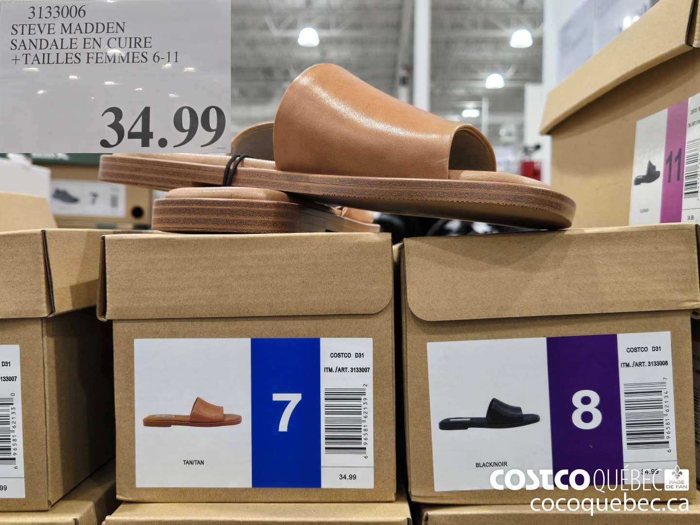 3133006 STEVE MADDEN SANDALE EN CUIRE +TAILLES FEMMES 6-11  $34.99