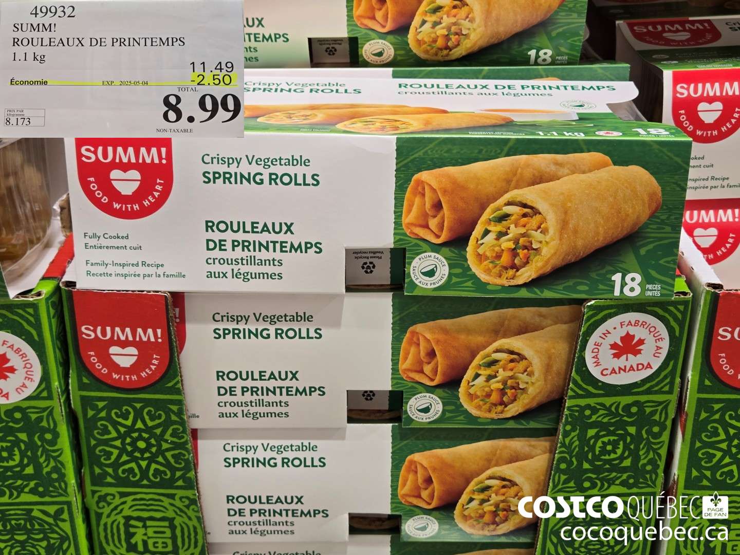 49932 SUMM! ROULEAUX DE PRINTEMPS ($2.50 INSTANT SAVINGS EXPIRES ON 2025-05-04) $8.99