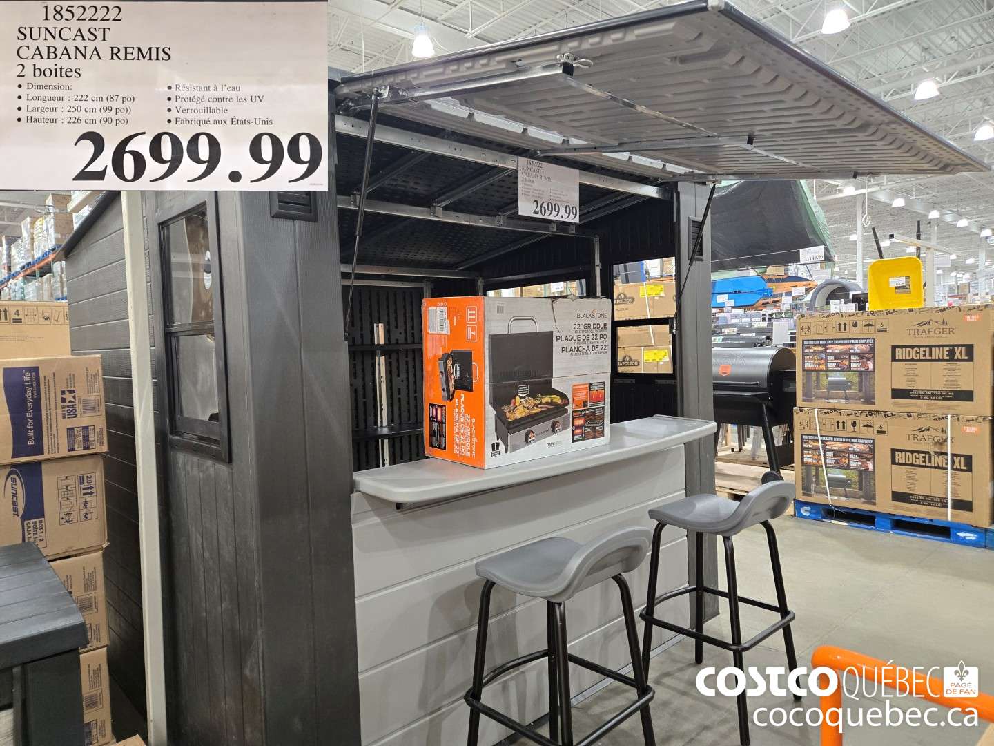 1852222 SUNCAST CABANA REMIS 2 boites  $2699.99