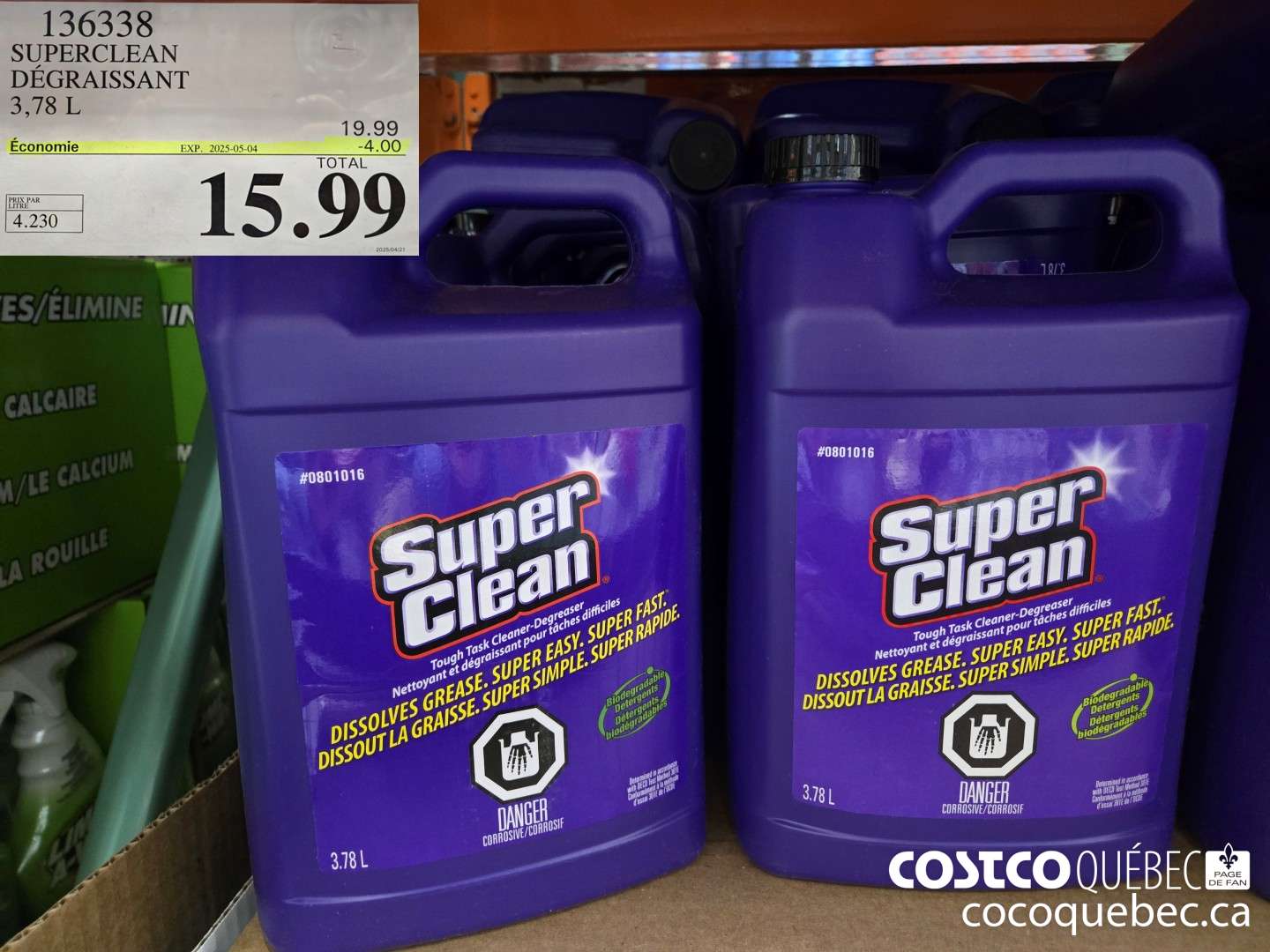 136338 SUPERCLEAN DEGRAISSANT  ($4.00 INSTANT SAVINGS EXPIRES ON 2025-05-04) $15.99