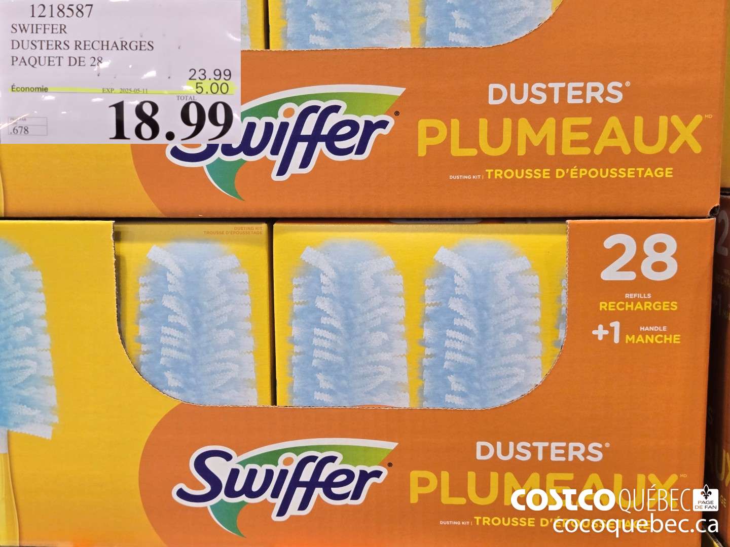 1218587 SWIFFER DUSTERS RECHARGES - PAQUET DE 28 ($5.00 INSTANT SAVINGS EXPIRES ON 2025-05-11) $18.99