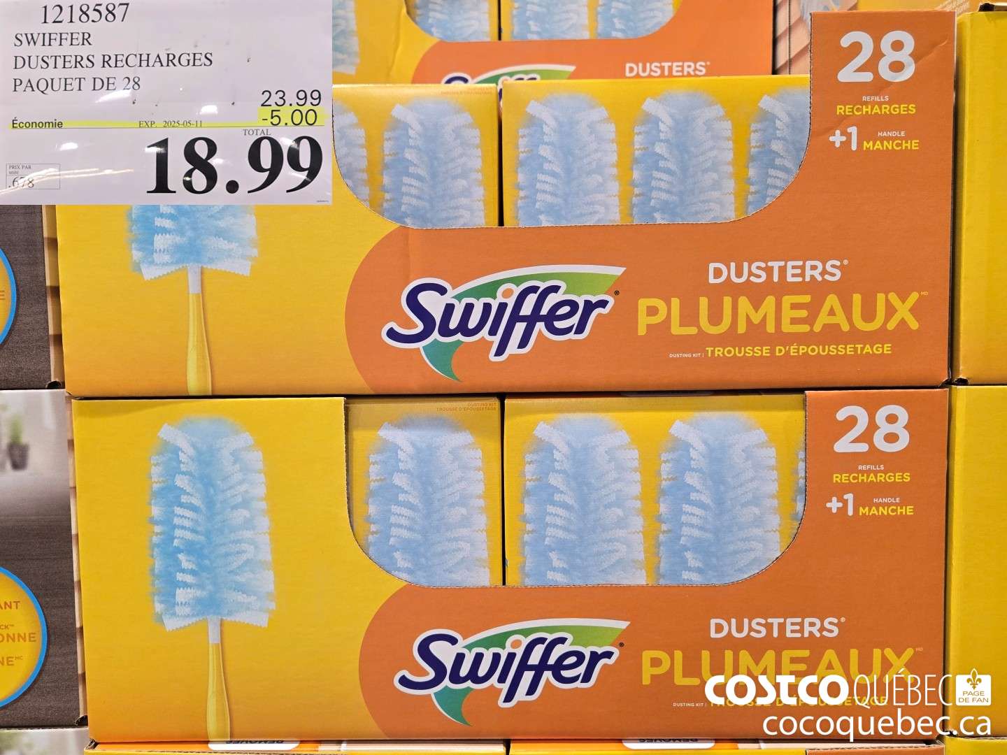 1218587 SWIFFER DUSTERS RECHARGES - PAQUET DE 28 ($5.00 INSTANT SAVINGS EXPIRES ON 2025-05-11) $18.99