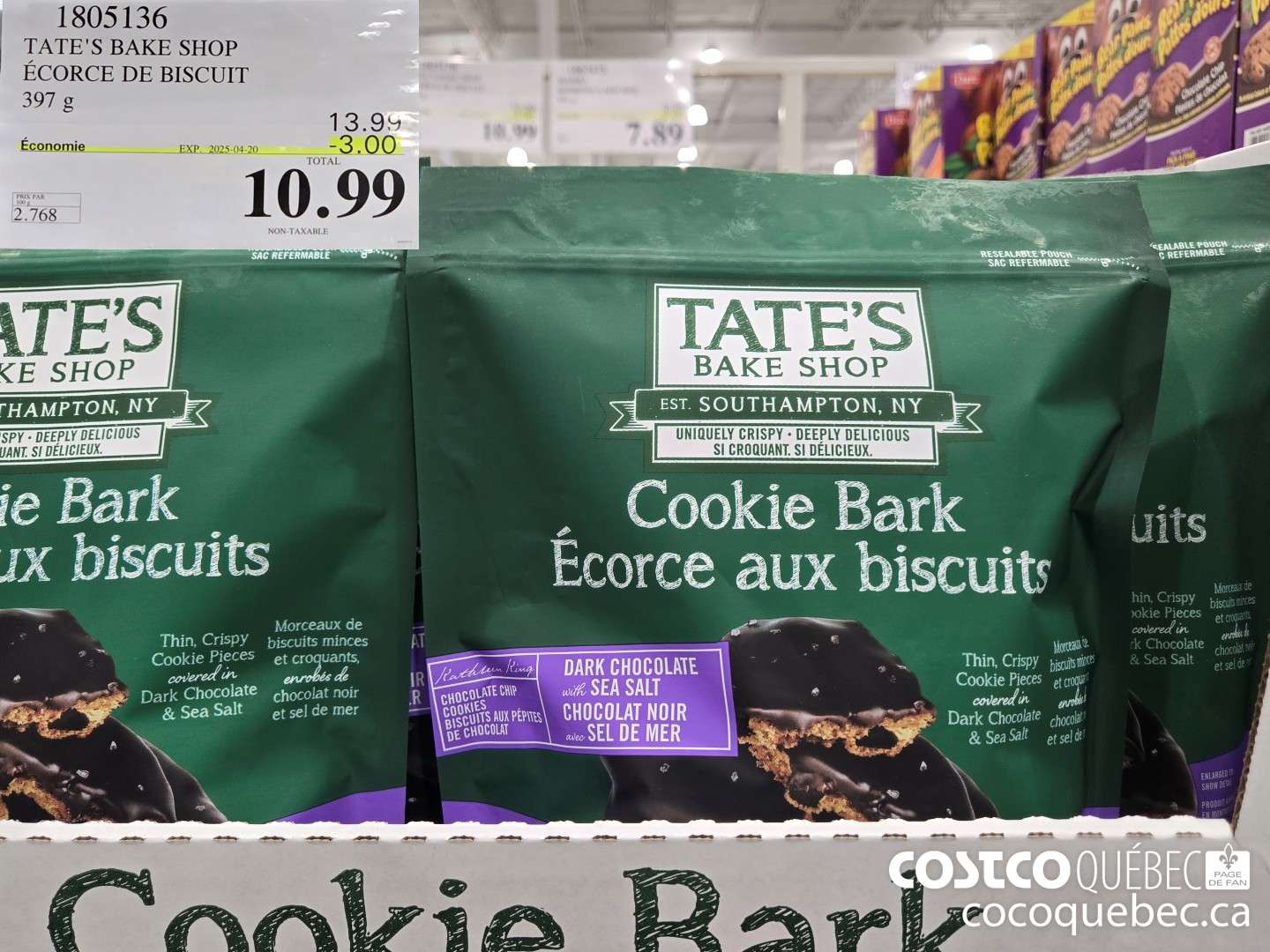 1805136 TATE'S BAKE SHOP ECORCE DE BISCUIT 397ae  ($3.00 INSTANT SAVINGS EXPIRES ON 2025-04-20) $10.99