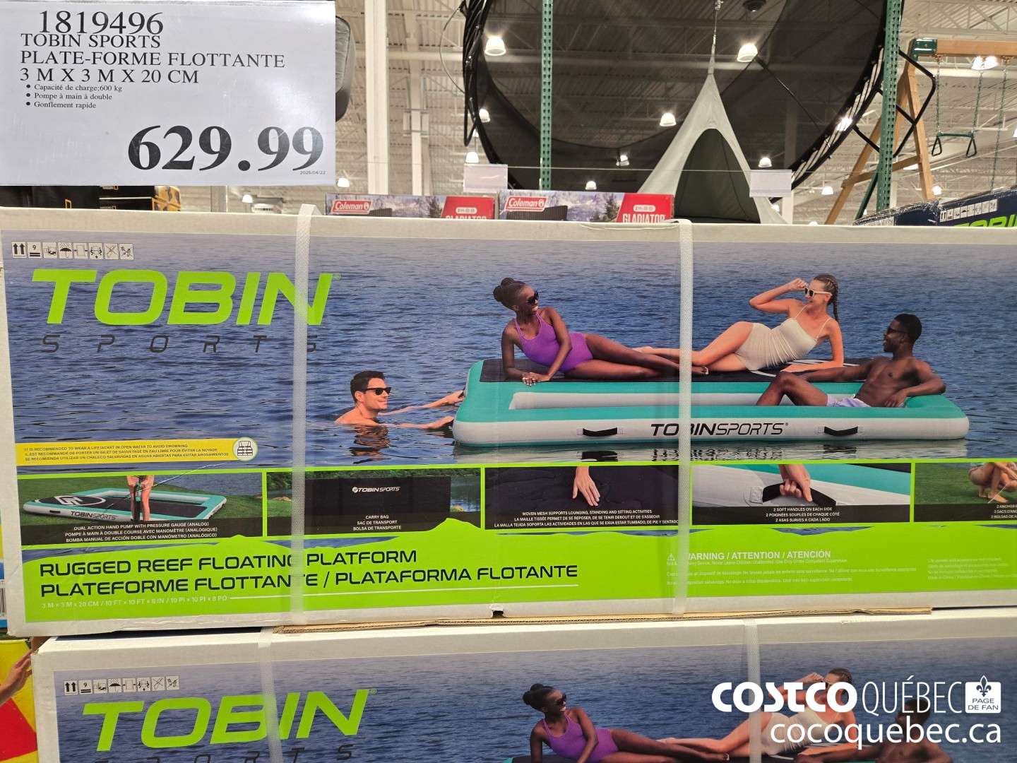 81949 TOBIN SPORTS PLATE-FORME FLOTTANTE 3M X 3M X 20 CM  $629.99