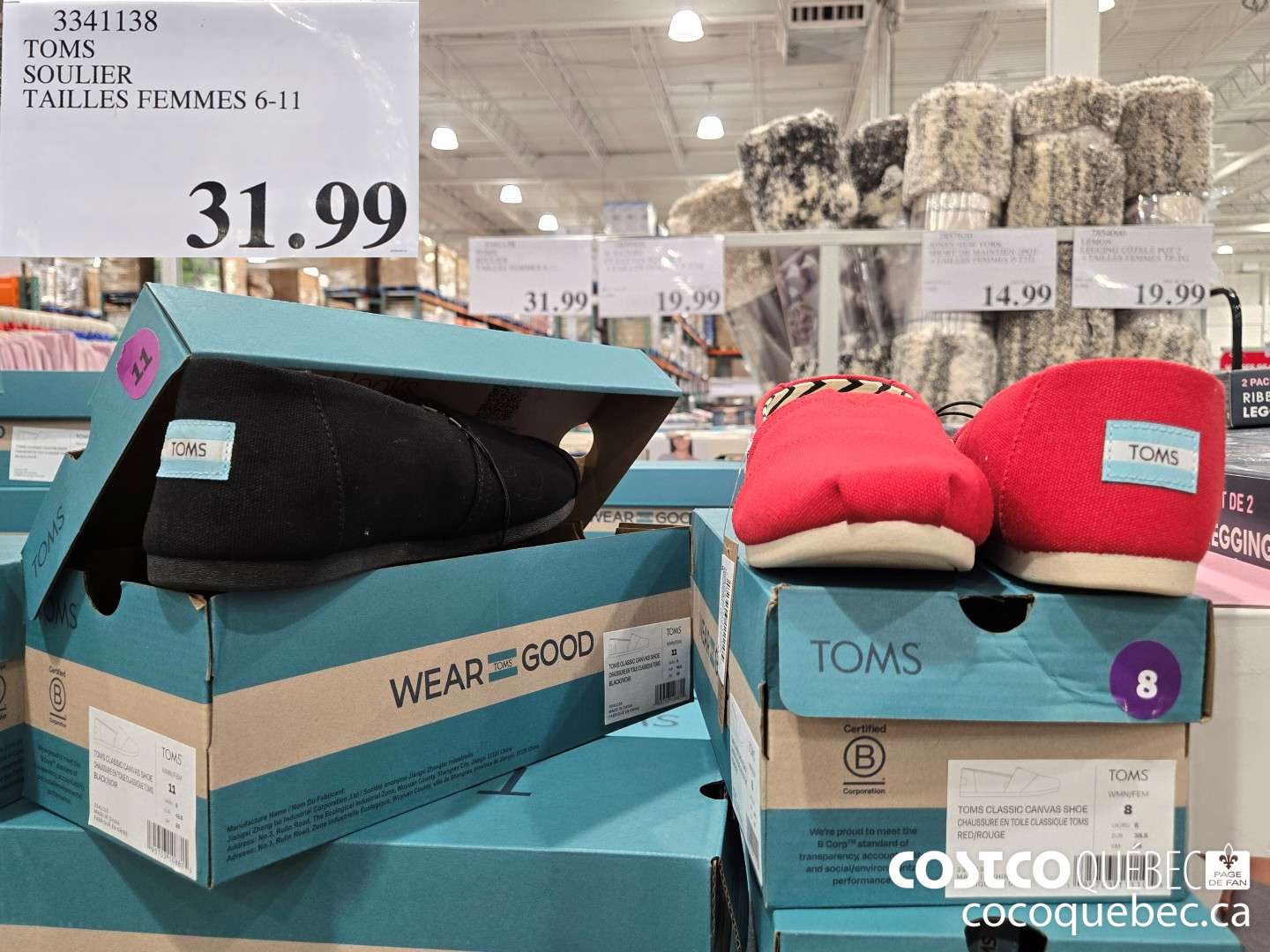 3341138 TOMS SOULIER TAILLES FEMMES 6-11  $31.99