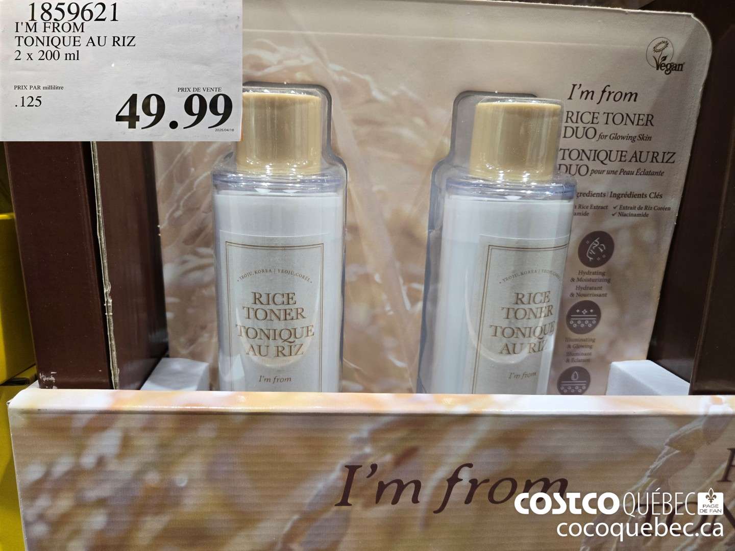 1859621 TONIQUE AU RIZ 2 x 200 ml  $49.99