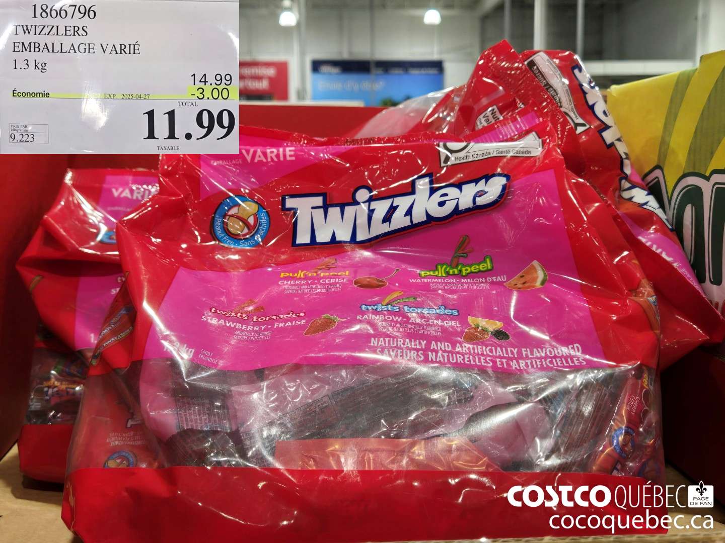1866796 TWIZZLERS EMBALLAGE VARIE  ($3.00 INSTANT SAVINGS EXPIRES ON 2025-04-27) $11.99