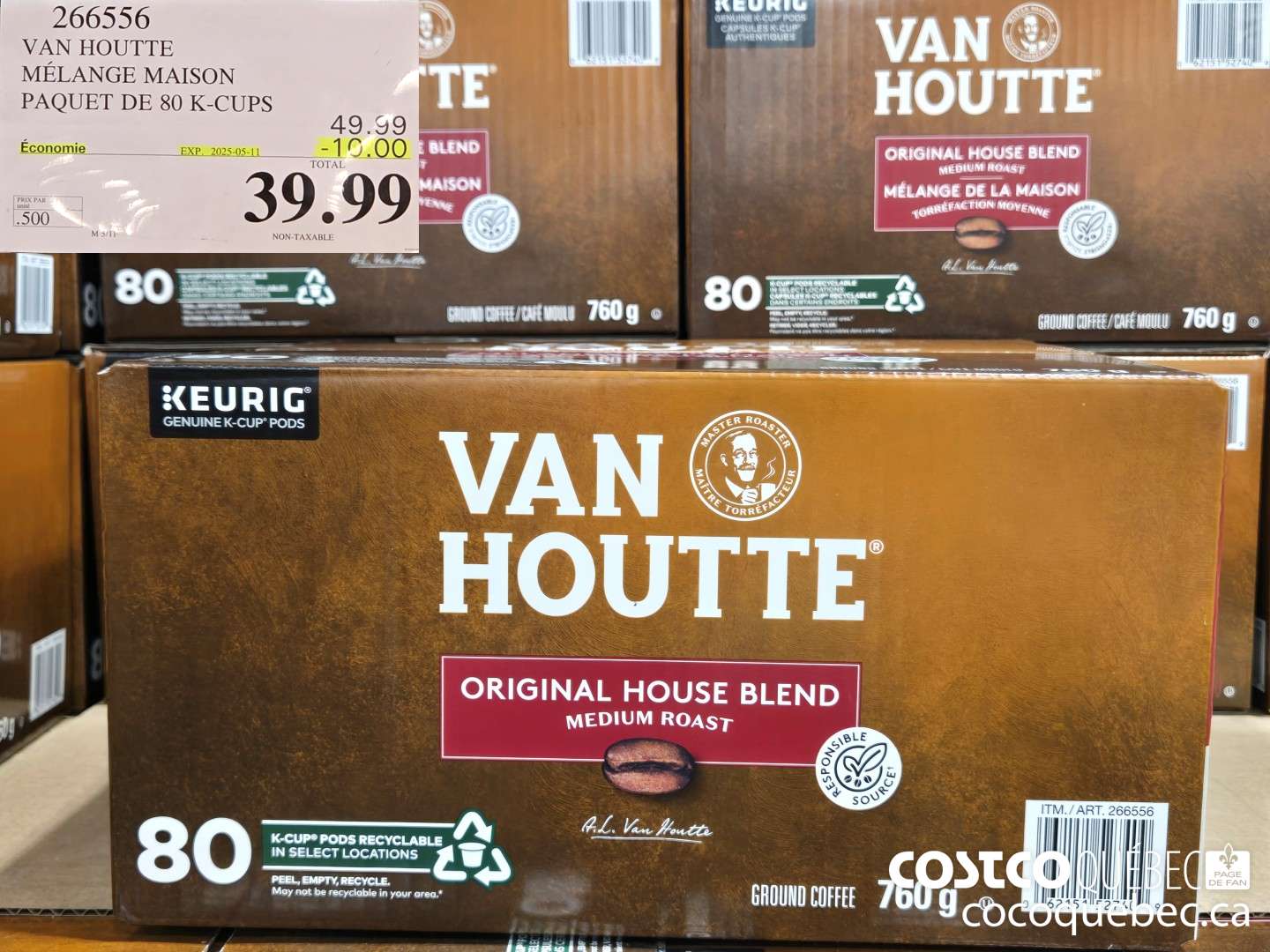 266556 VAN HOUTTE MELANGE MAISON PAQUET DE 80 K-CUPS ($10.00 INSTANT SAVINGS EXPIRES ON 2025-05-11) $39.99